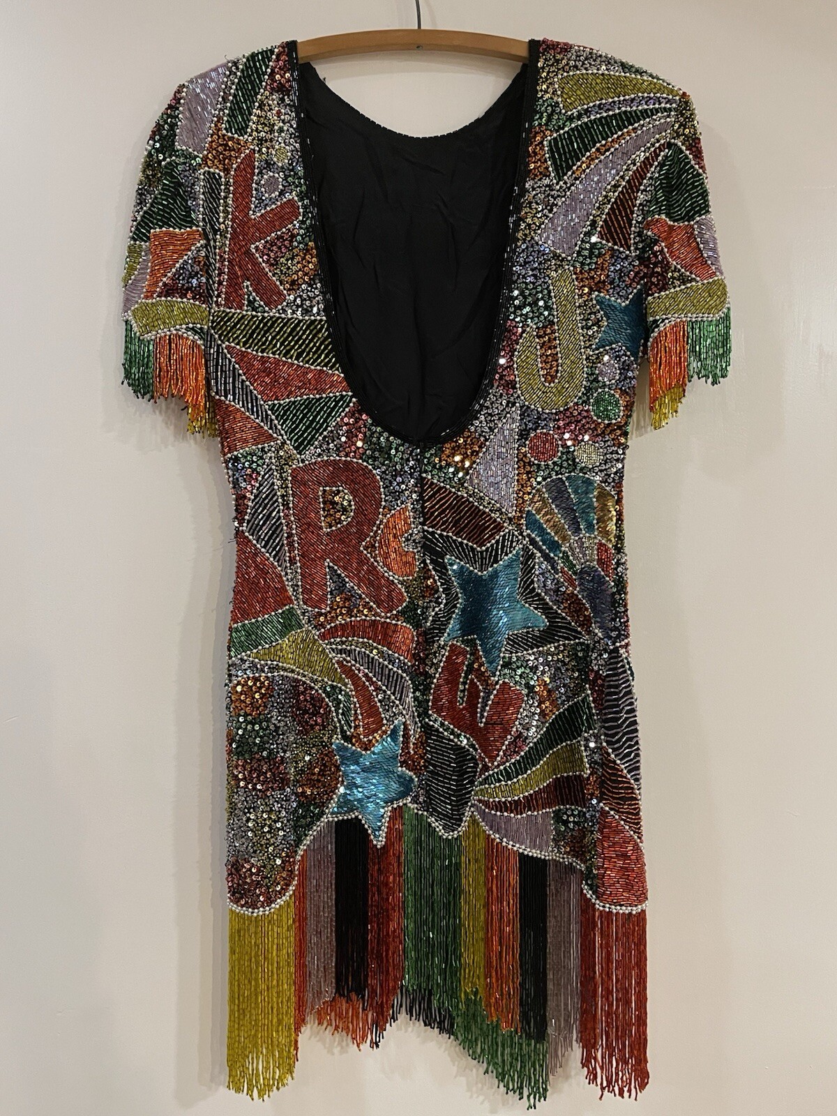 Vintage 80’s Designer Naeem Khan Riazee Nights Beaded Sequin Cocktail Dress