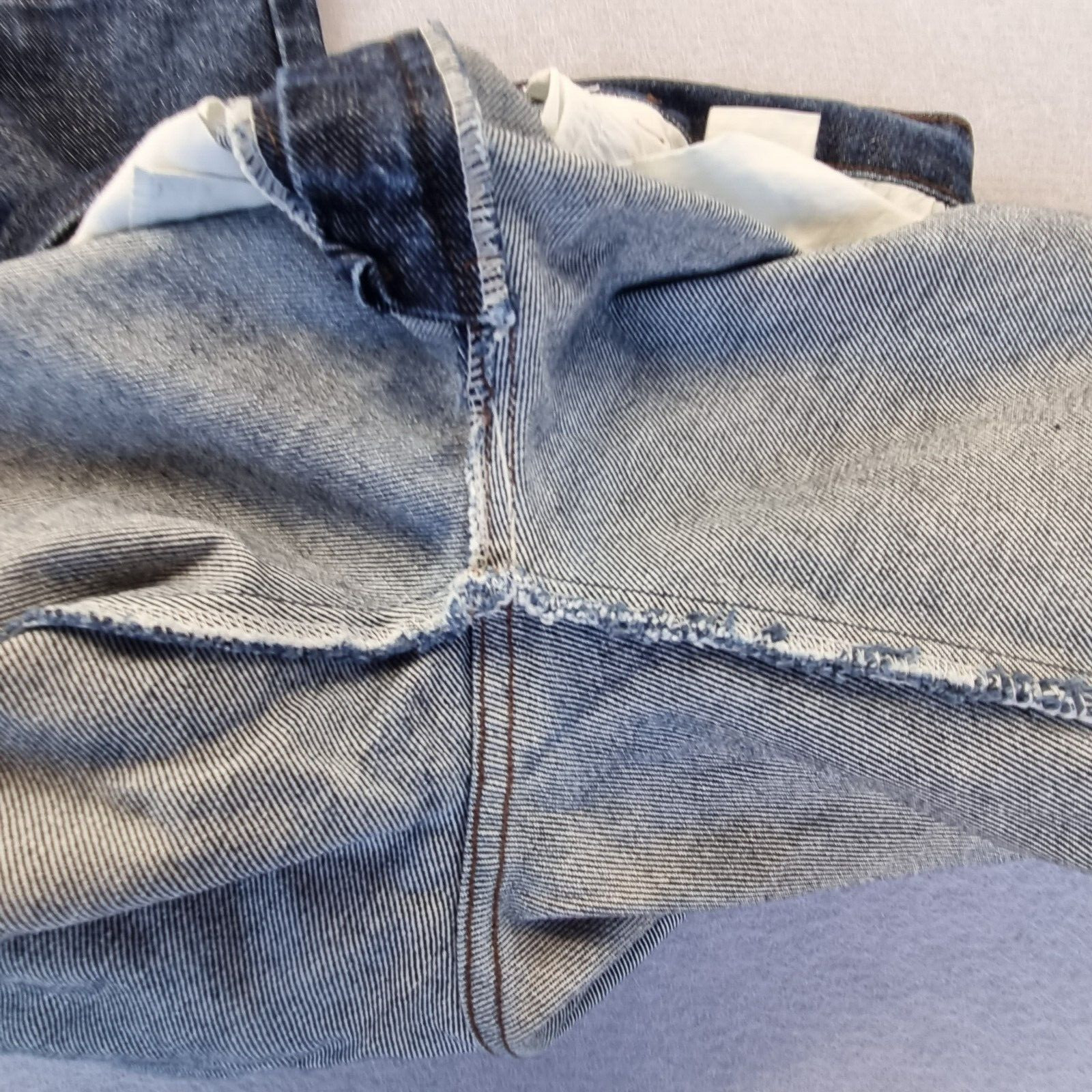 VINTAGE High Rise Blue Denim Jeans sZ 28″ Tall Girls Jeans Baggy Tapered leg