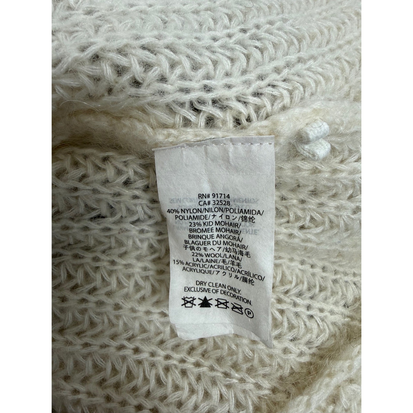 Vtg Armani Exchange Mohair Sweater Sz M