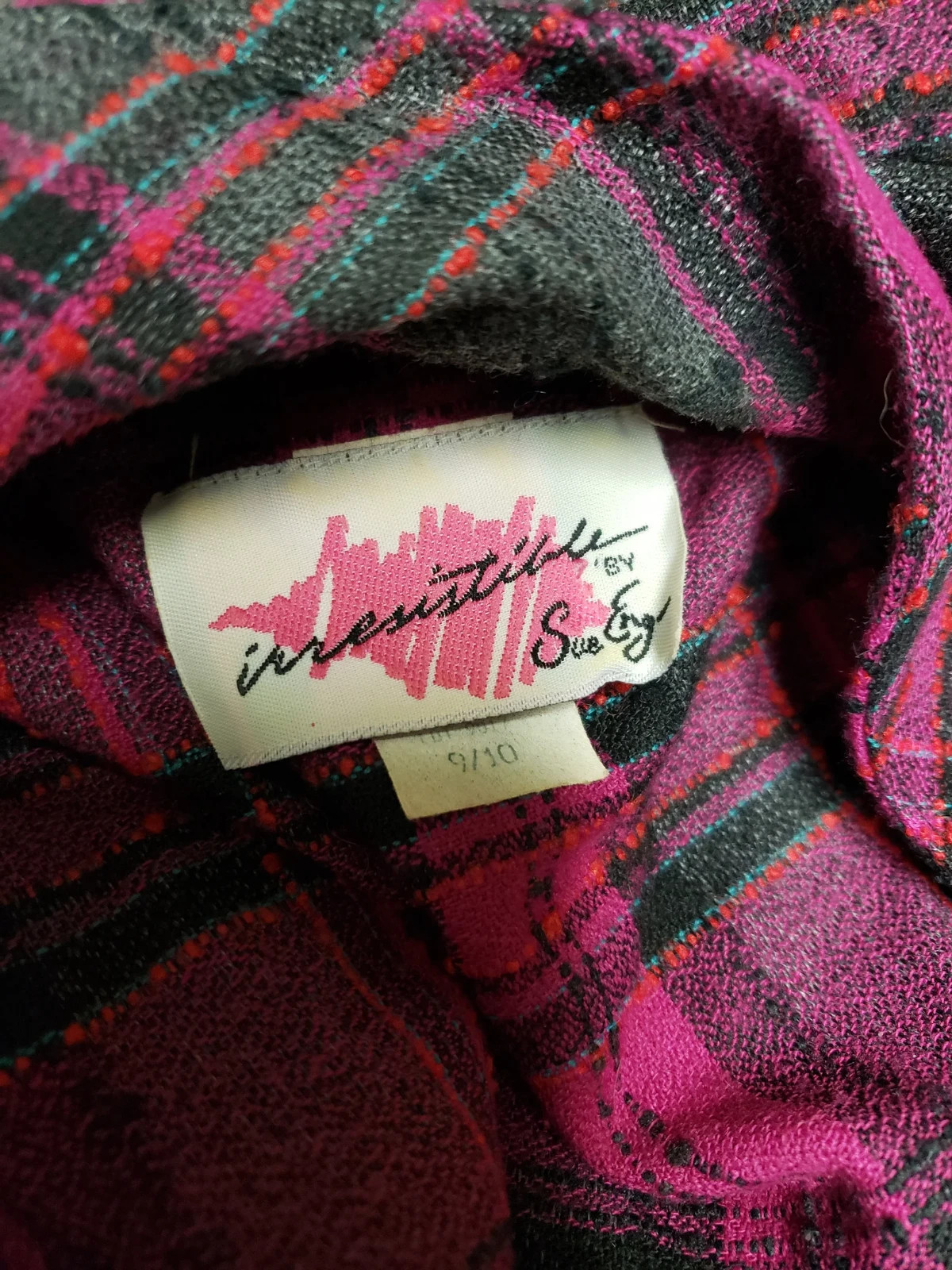 vintage Irresistible by Sue Eng pink plaid blazer dress . size 9/10 . US made