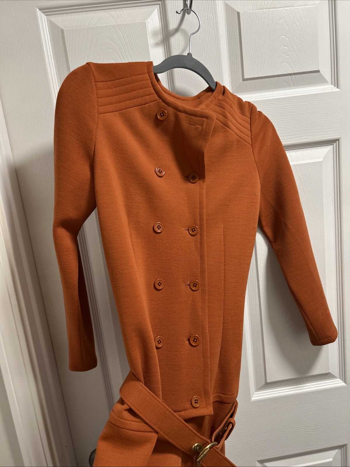 Vintage 70s jumper burnt orange color Chuck Howard boutique damage see DAMAGE