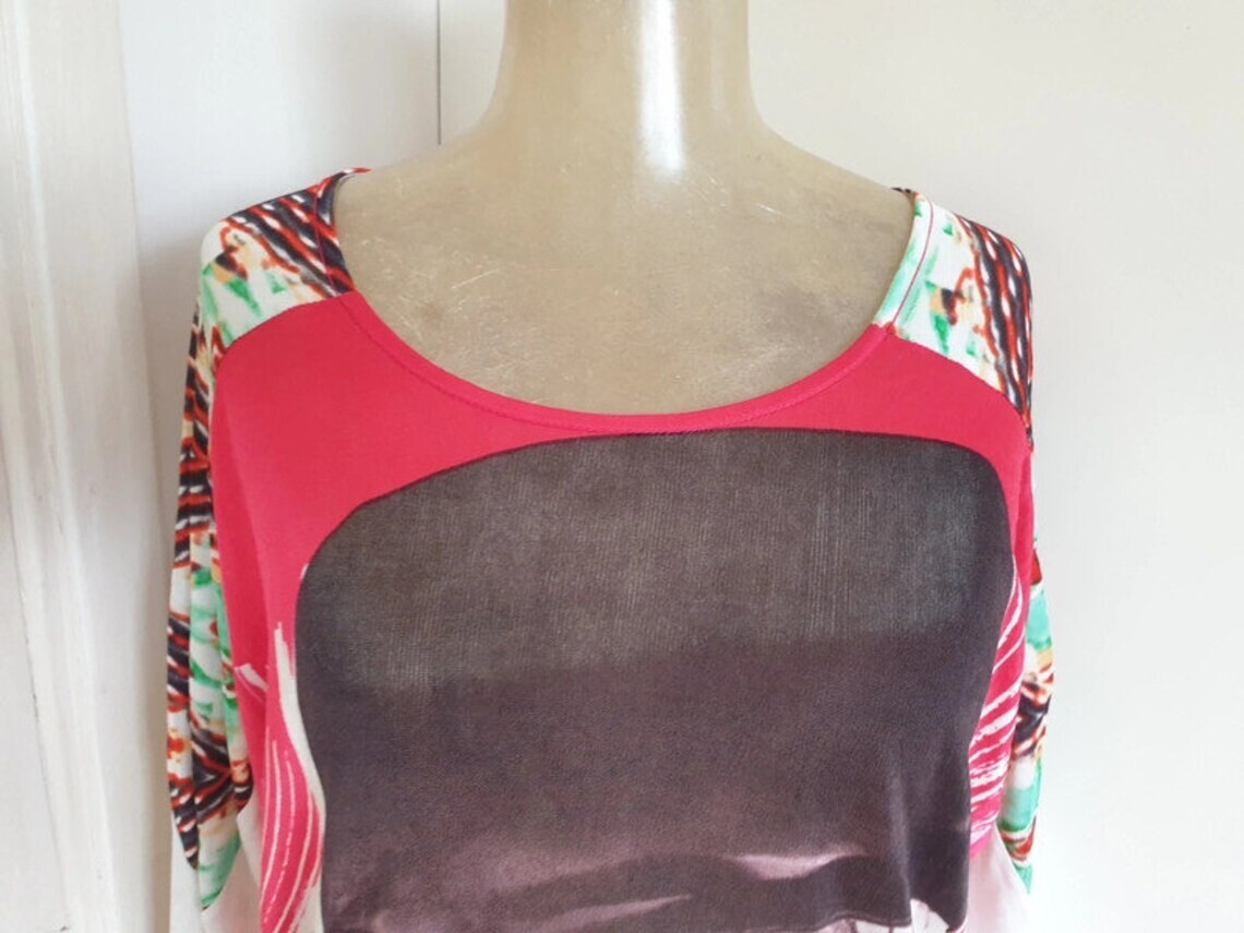 Vintage Y2K Custo Barcelona blouse with face print | Custo Barcelona Colorful