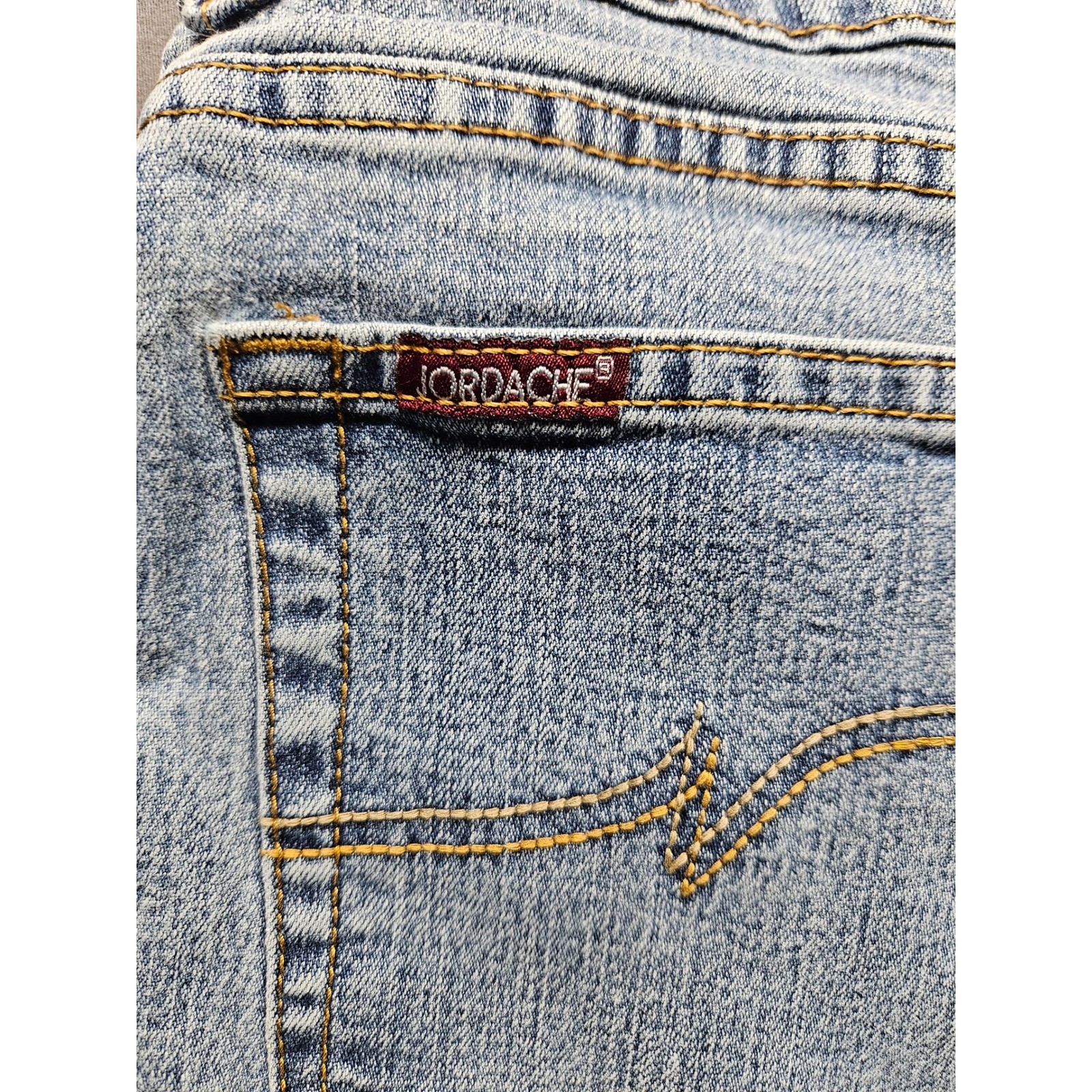Jordache Low Rise Stretch Jeans Light Wash Denim Slim Fit Vintage Style