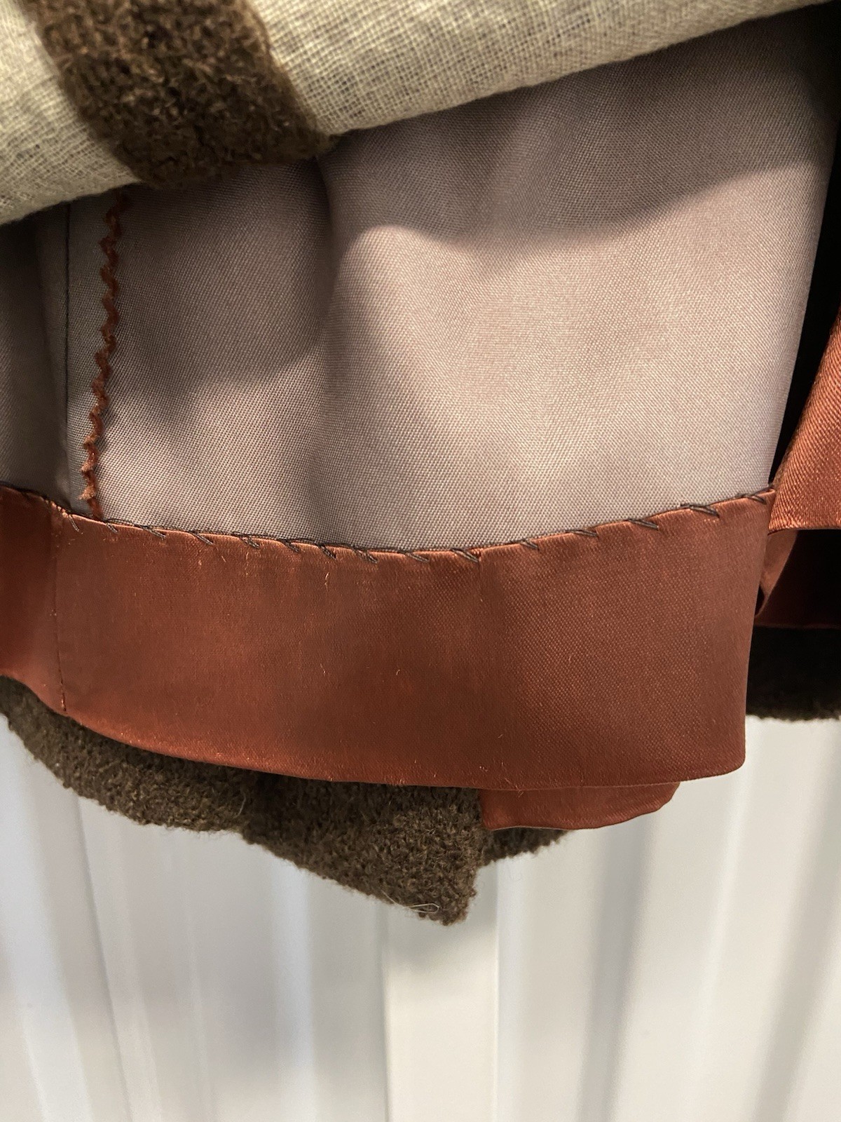 VTG 50s Topaz Steven’s Hockanum Chocolate Brown Wool Bouclé Coat Women’s Sz M