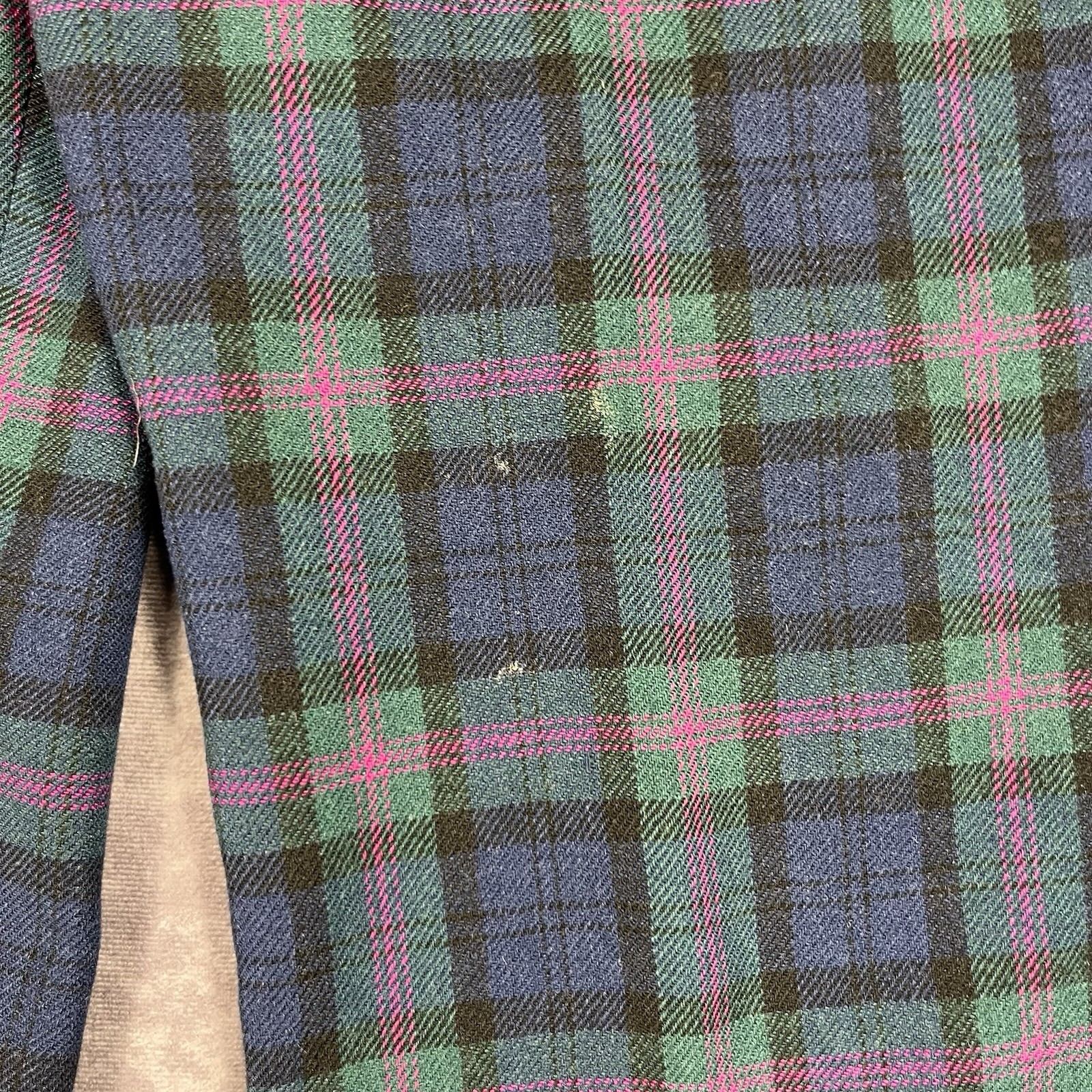Vintage Pendleton Wool Plaid Suit Blazer Pants Set Green Blue Old Money