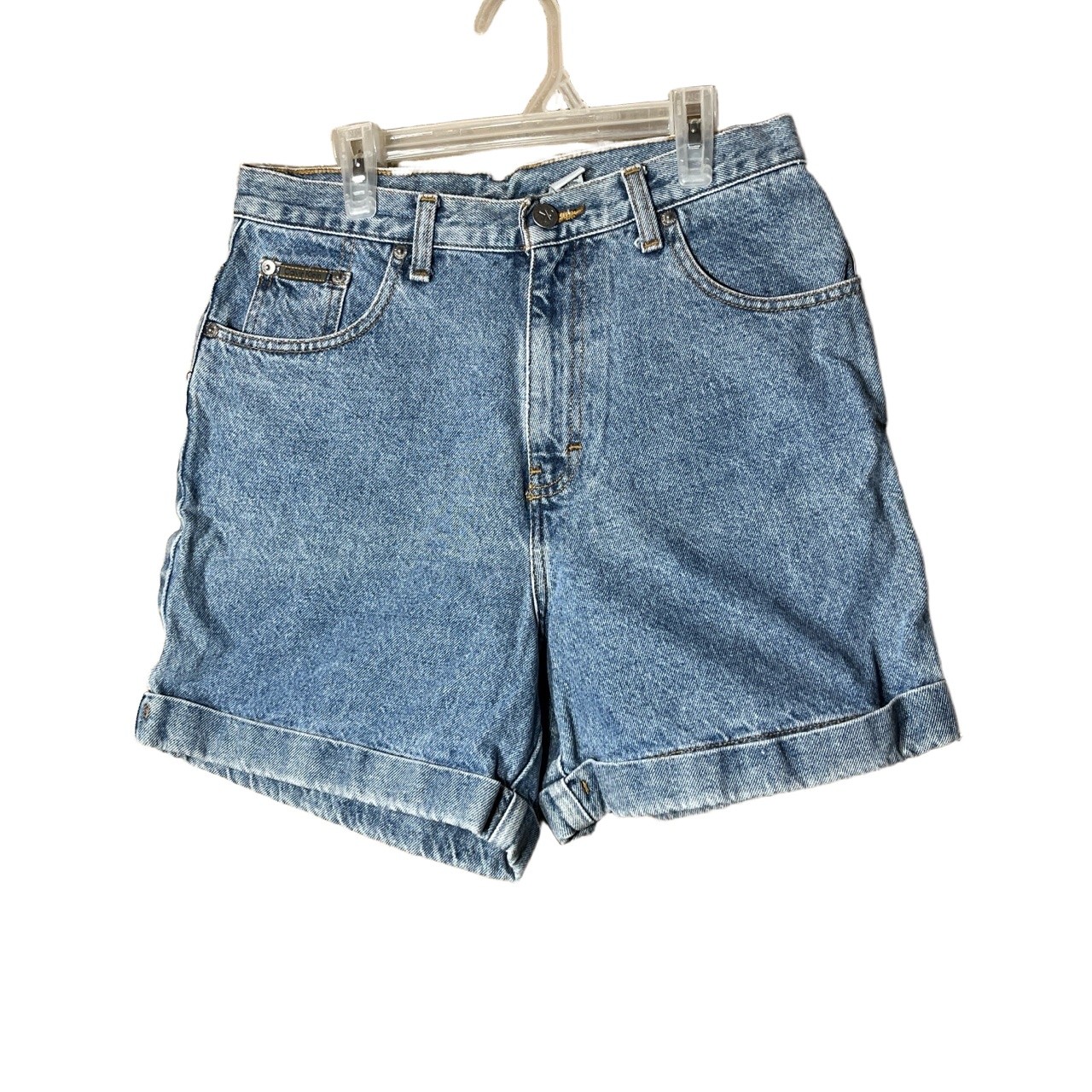Calvin Klein Denim Shorts Womens Size 9/10 High Waisted Cuffed Vintage 90s