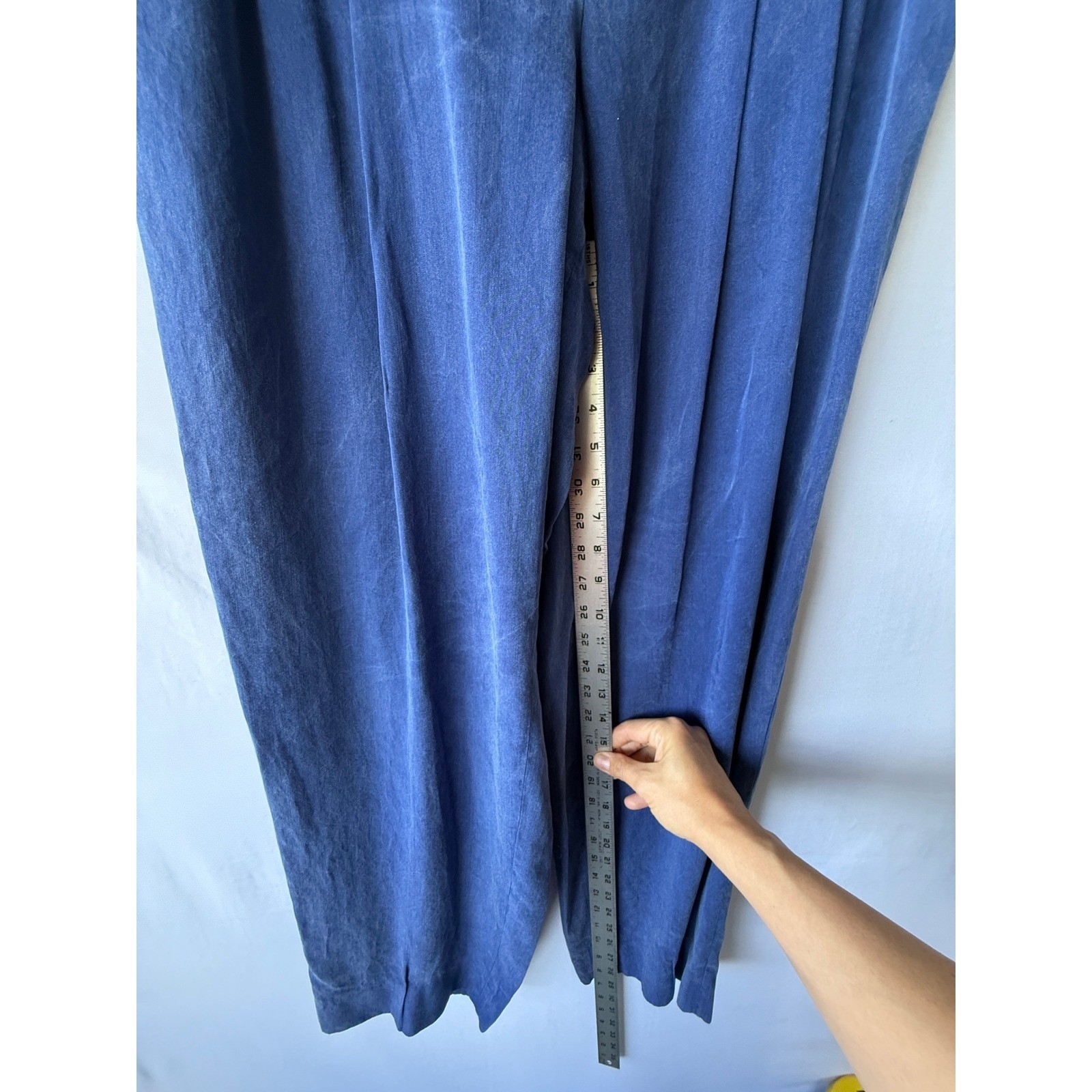 Versus Gianni Versace Blue Pleated Wide Leg Trousers Vintage Italy Size 36/50