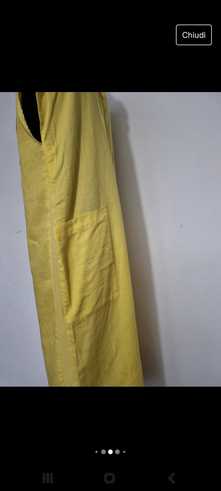 Vintage Womens Yellow Midi Dress L