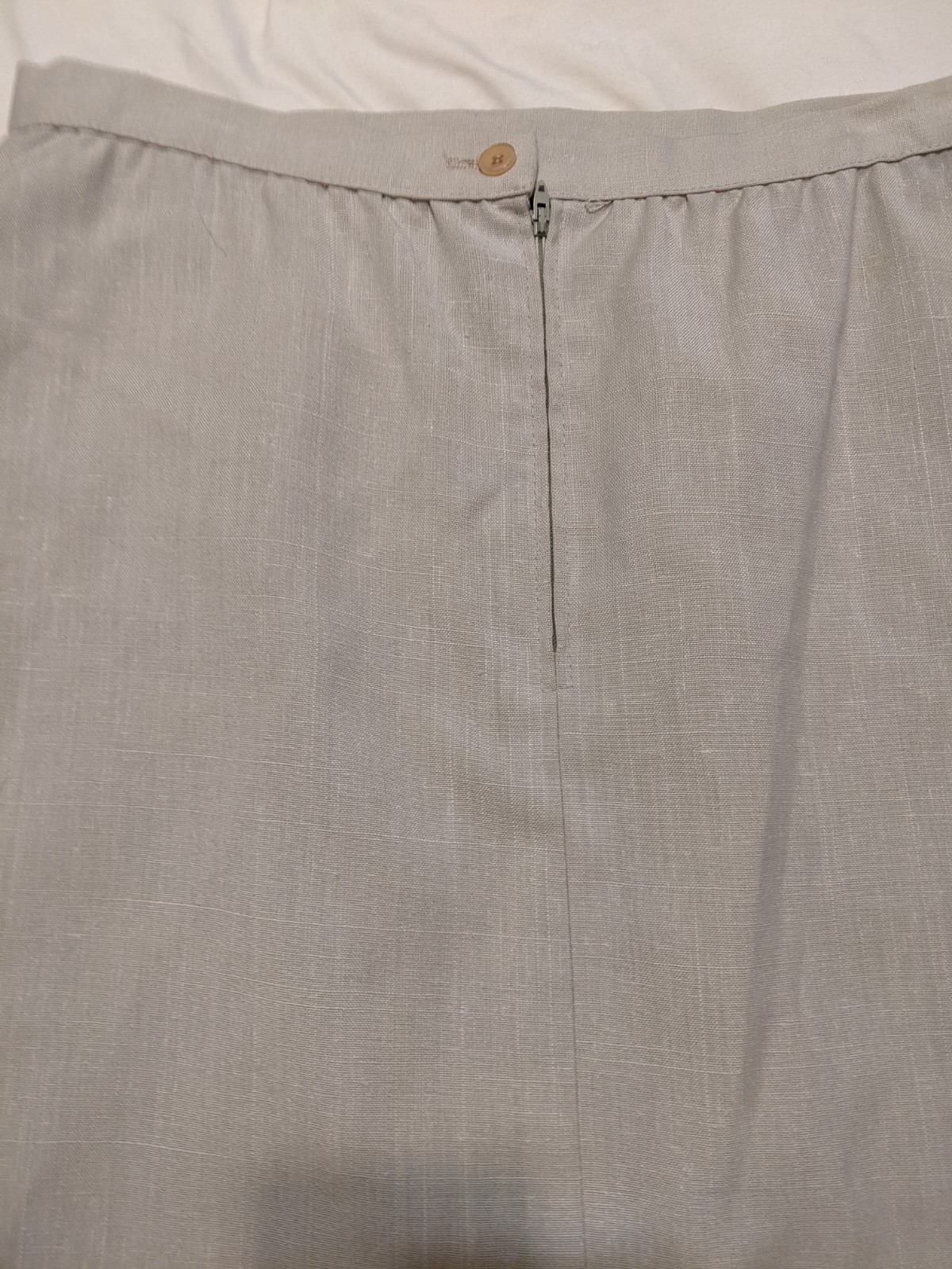 Vintage 80s Glorious Gals Gray Linen Look Blazer Skirt Suit 14 Career Office