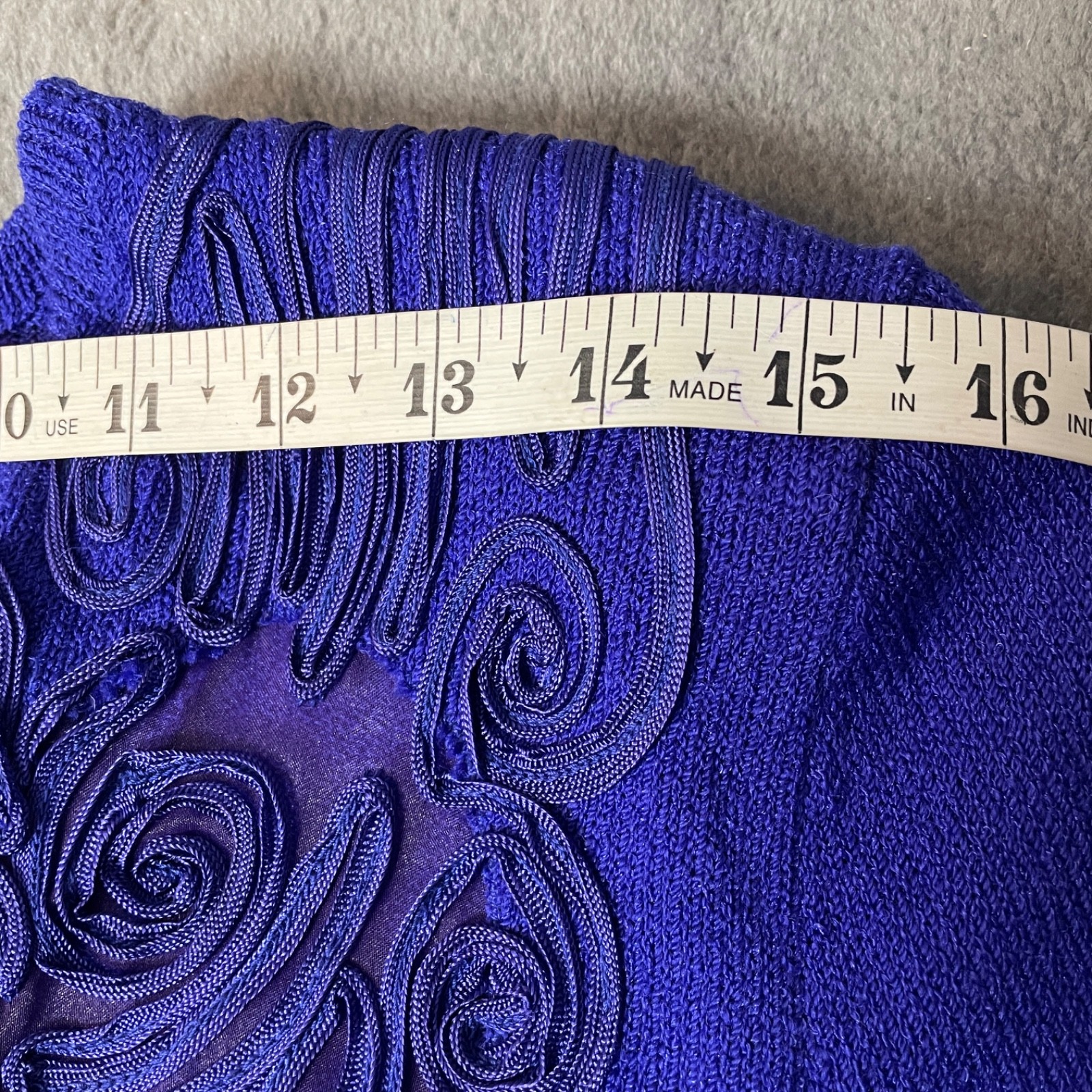 Vintage Jennifer Roberts Purple Wool Sweater Skirt Suit Set Womens 12 80s VTG