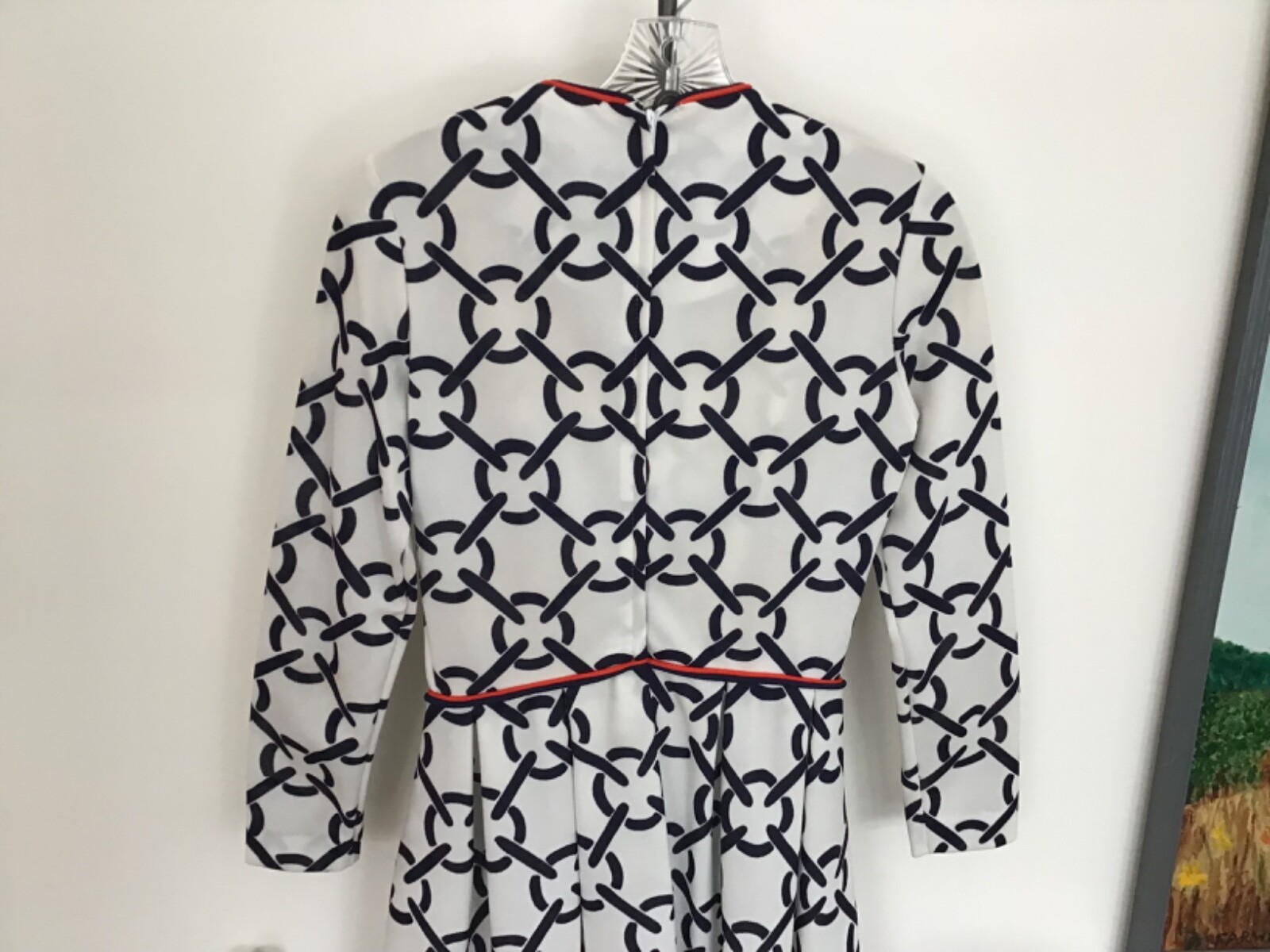Vintage 70’s SHADY LANE for Jonathan Logan Op Art Rings Mod Midi Dress Size 9/10