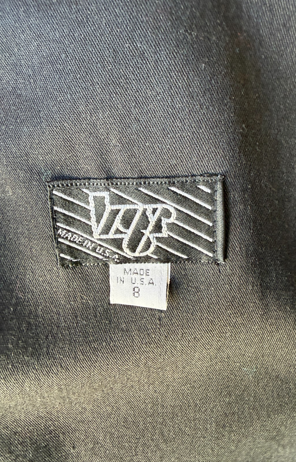 Vintage KGR Collarless Open Front Blazer Jacket Black Size 8 USA 80s 90s Goth