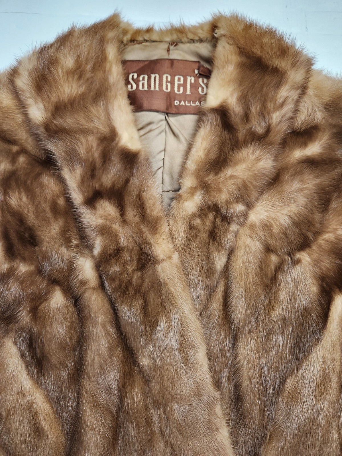 Vintage 1940s/50s Sanger’s Dallas Pastel Mink Fur Stole Wrap Needs Repairs As Is