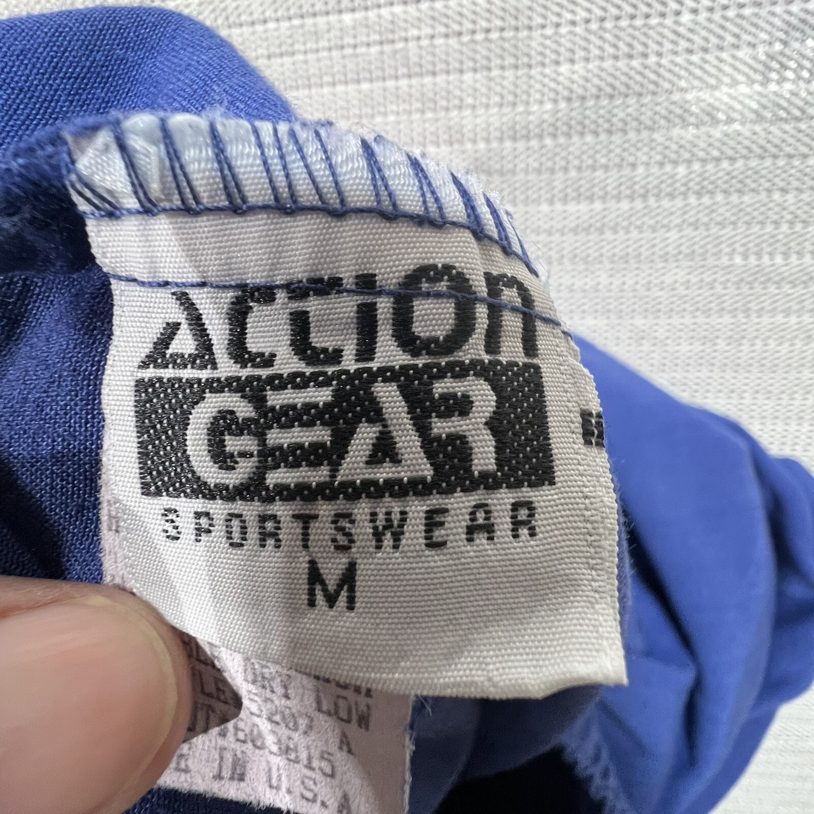 Vintage Women’s Action GEAR Sportswear 90’s Blue Maxi Dress With Pockets Size M