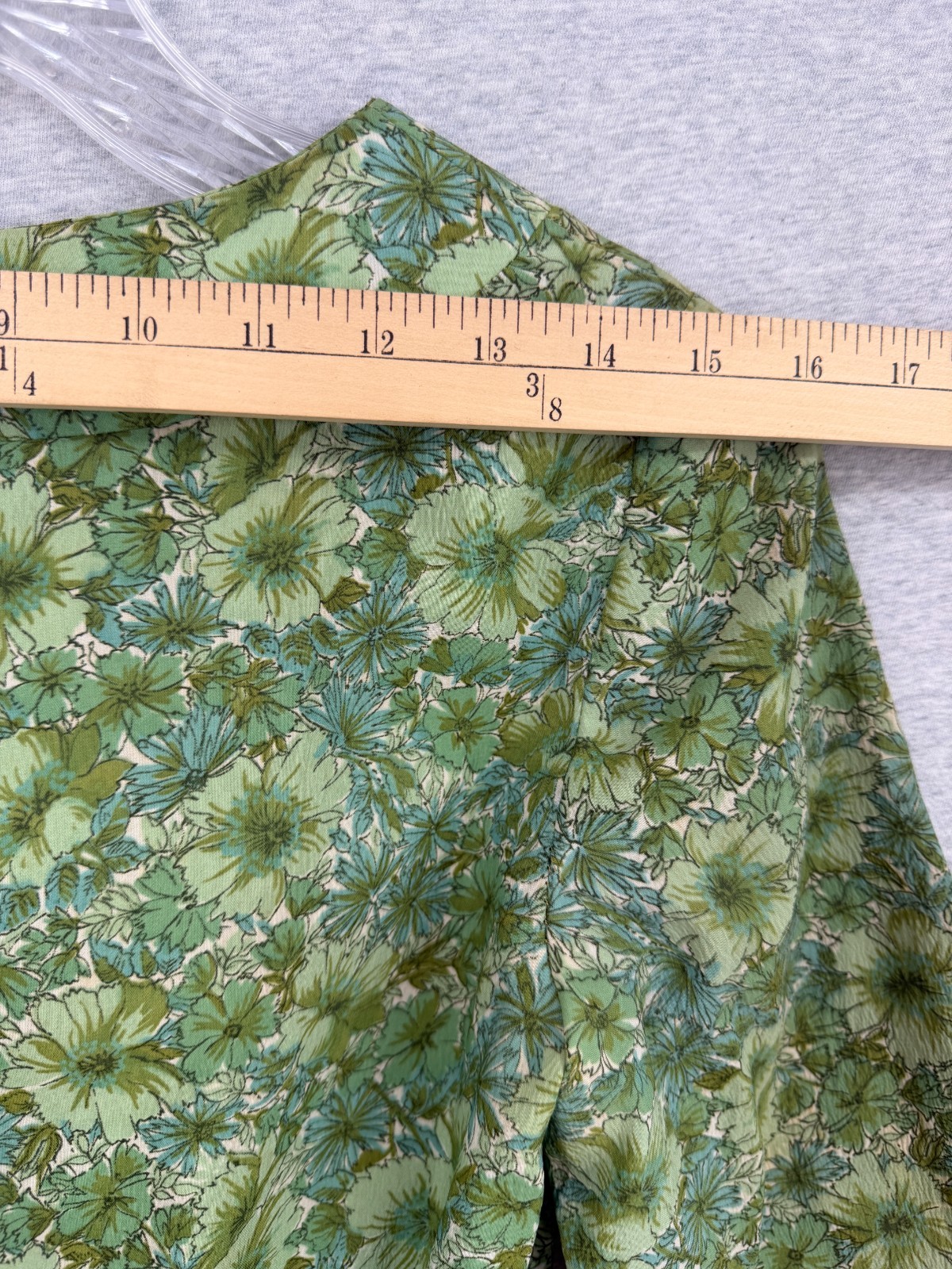 True Vintage 50s Floral Belted Blouson Dress Housewife Chic Green Brown