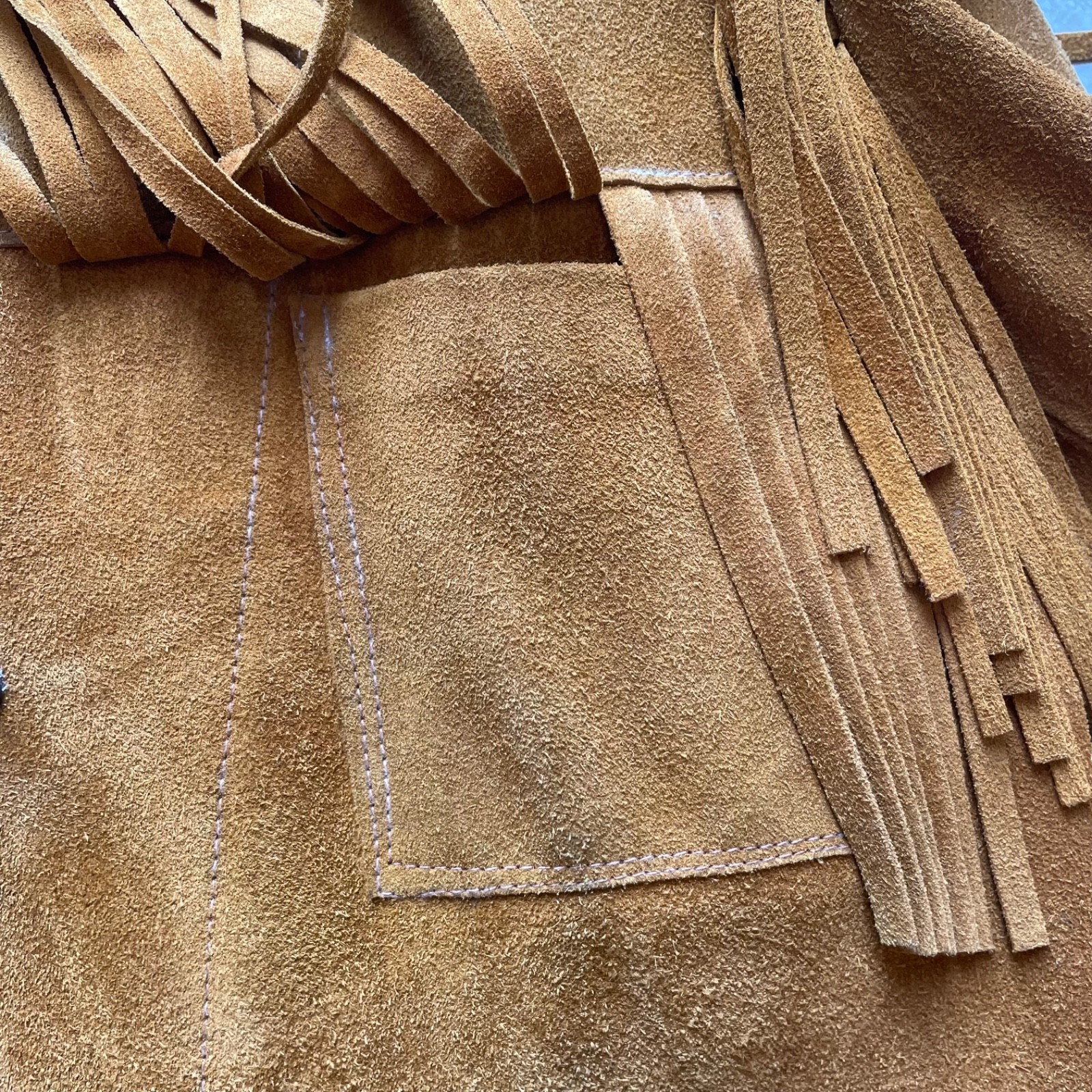 Authentic Vintage 1960s Charro Style Mexican Leather Fringe Jacket XS/Youth