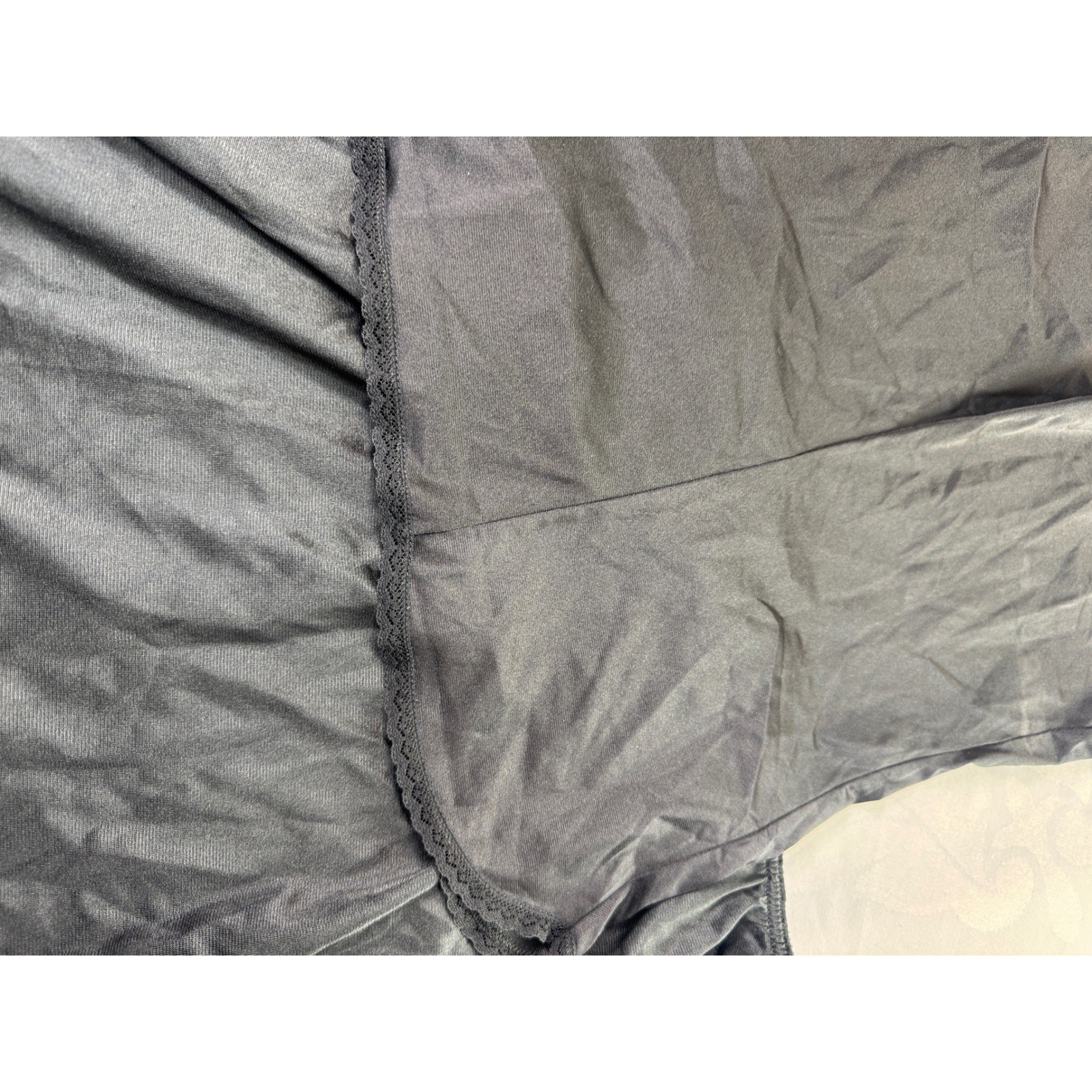 Vintage Sears Black Antron III Nylon Camisole and Half Slip Set Large
