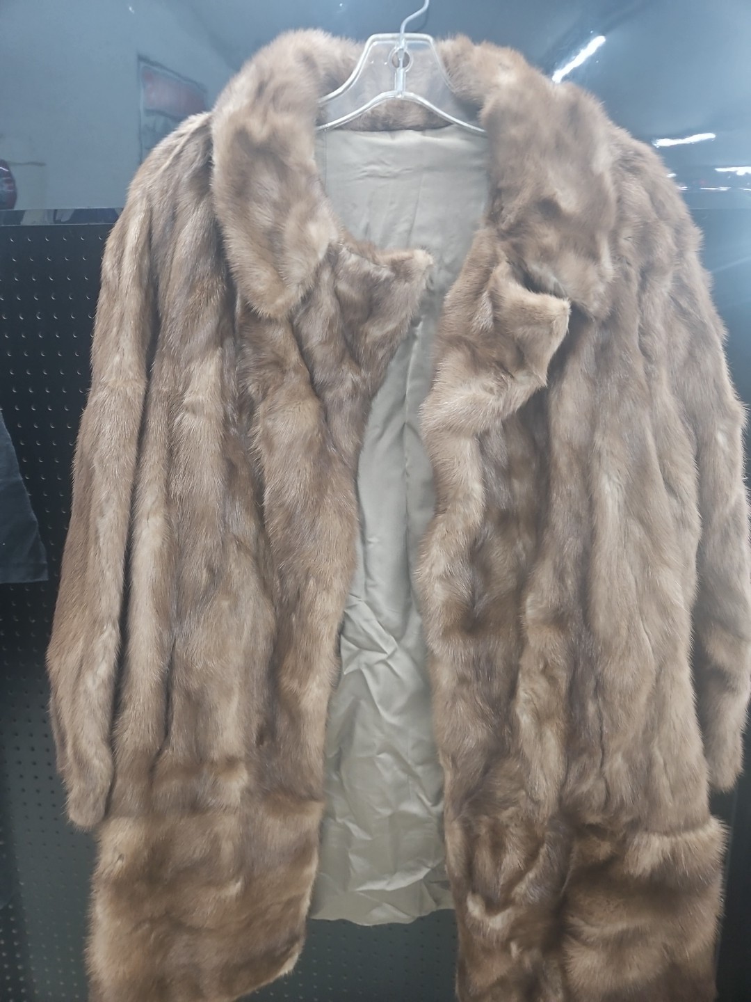 Natural Brown Mink Vintage EMBA Pastel Royal Quality Capelet Shawl Jacket Sz M