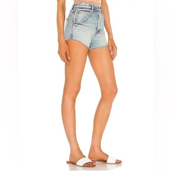 NWT Free People x We the Free Taliesin Cutoff Short in Mid Blue Size 25
