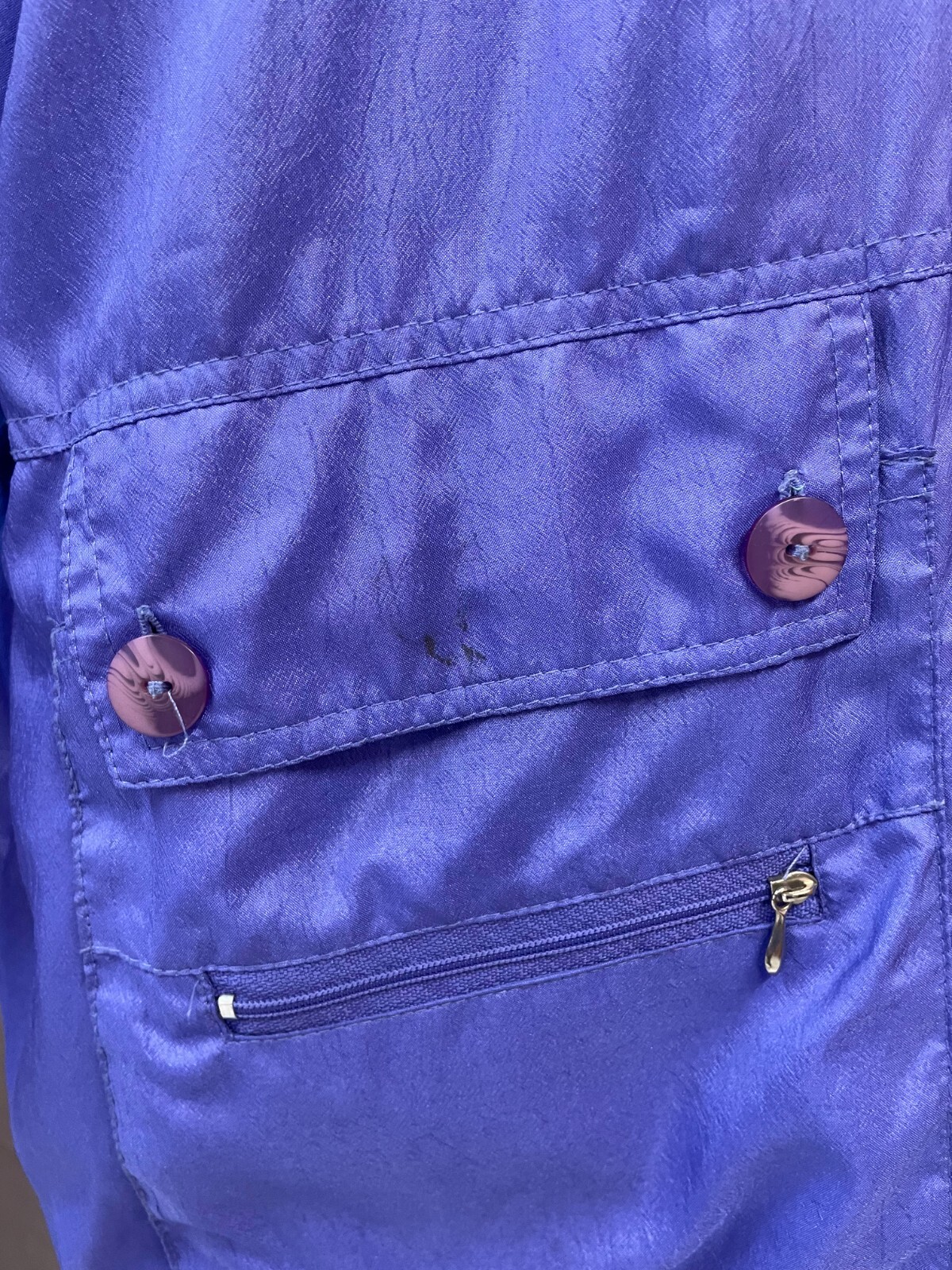 Current Seen Vintage Women’s Violet Button Front Windbreaker Jacket Size 20W