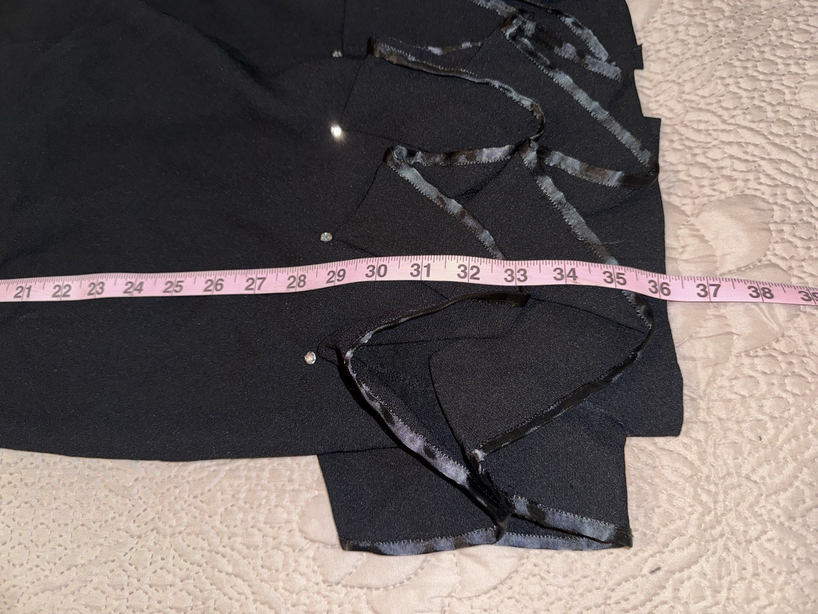 VTG Morton Myles for the Warrens Wiggle Ruffle Short Sleeve Black Dress Sz 4