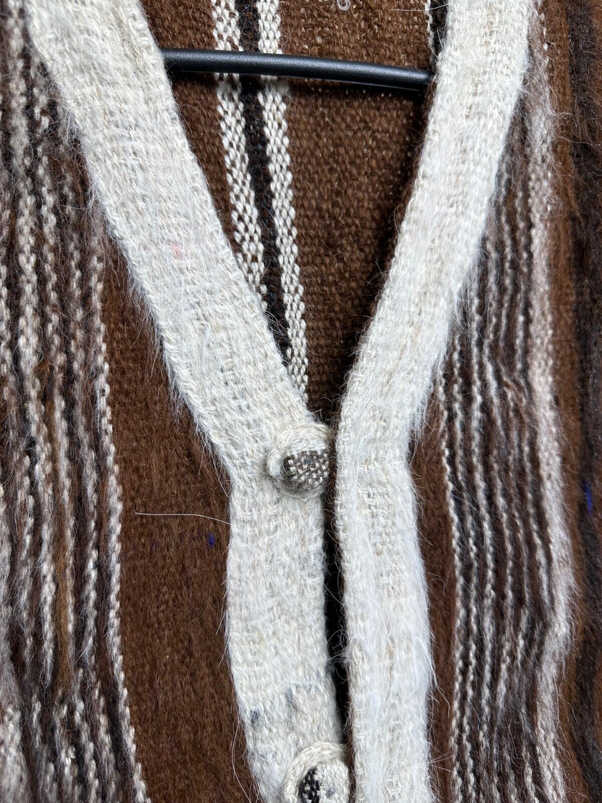 Vintage 80s Alpaca Vest Antati Mr Handmade in Bolivia Brown Unisex Size S-M