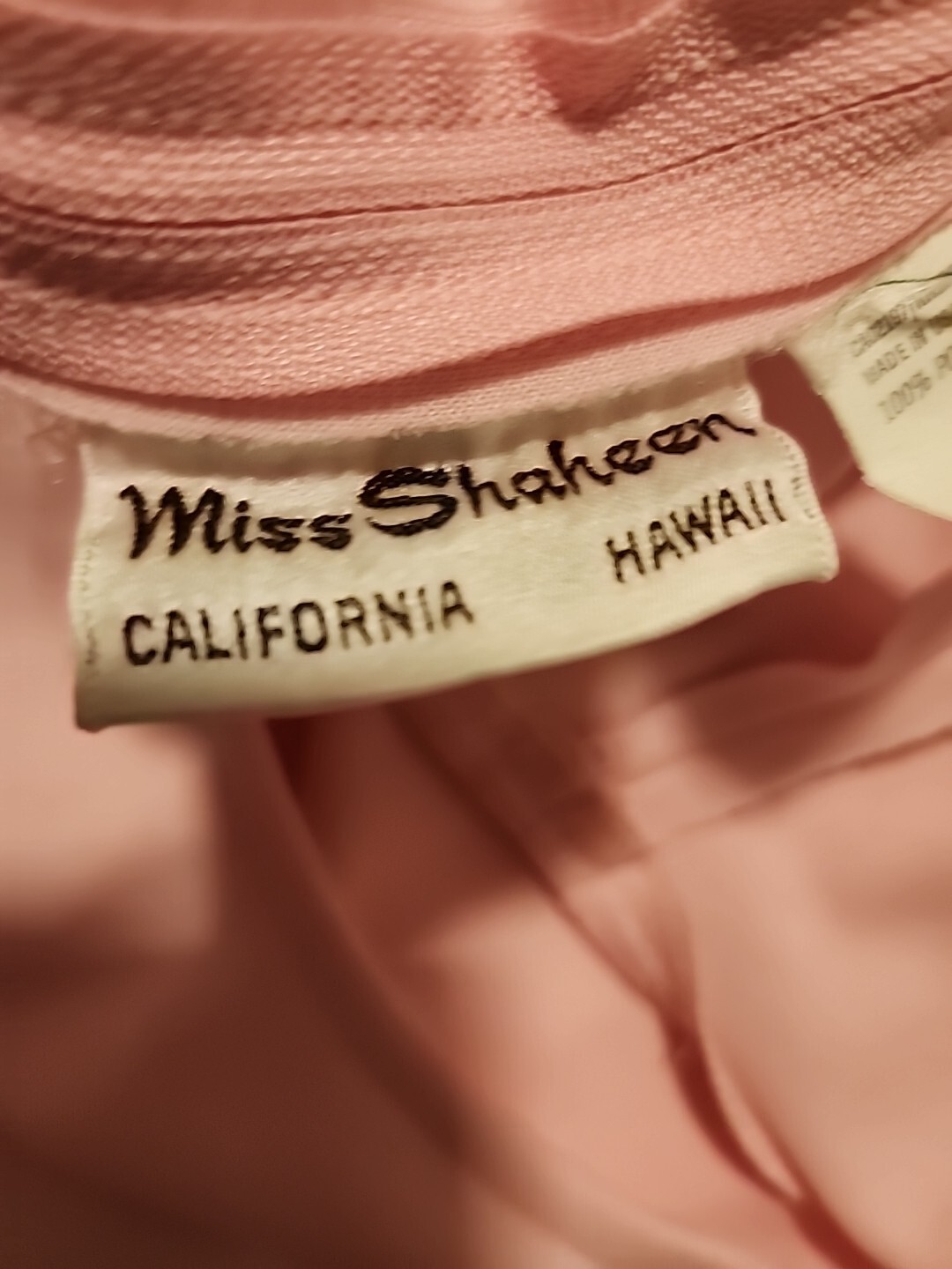 Vintage Miss Shaheen Pretty IN Pink Wide Leg Palazzo Pants Jumpsuit Sizr 16