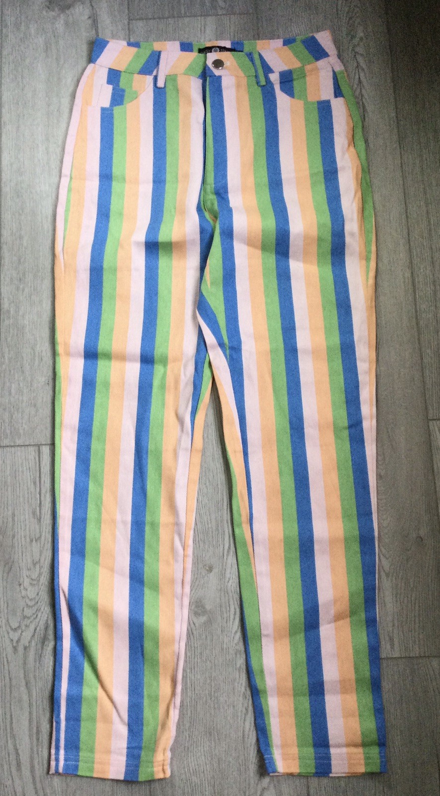 Daisy Street Vintage 1970s Multicolored Stripes 100% Cotton Size XS