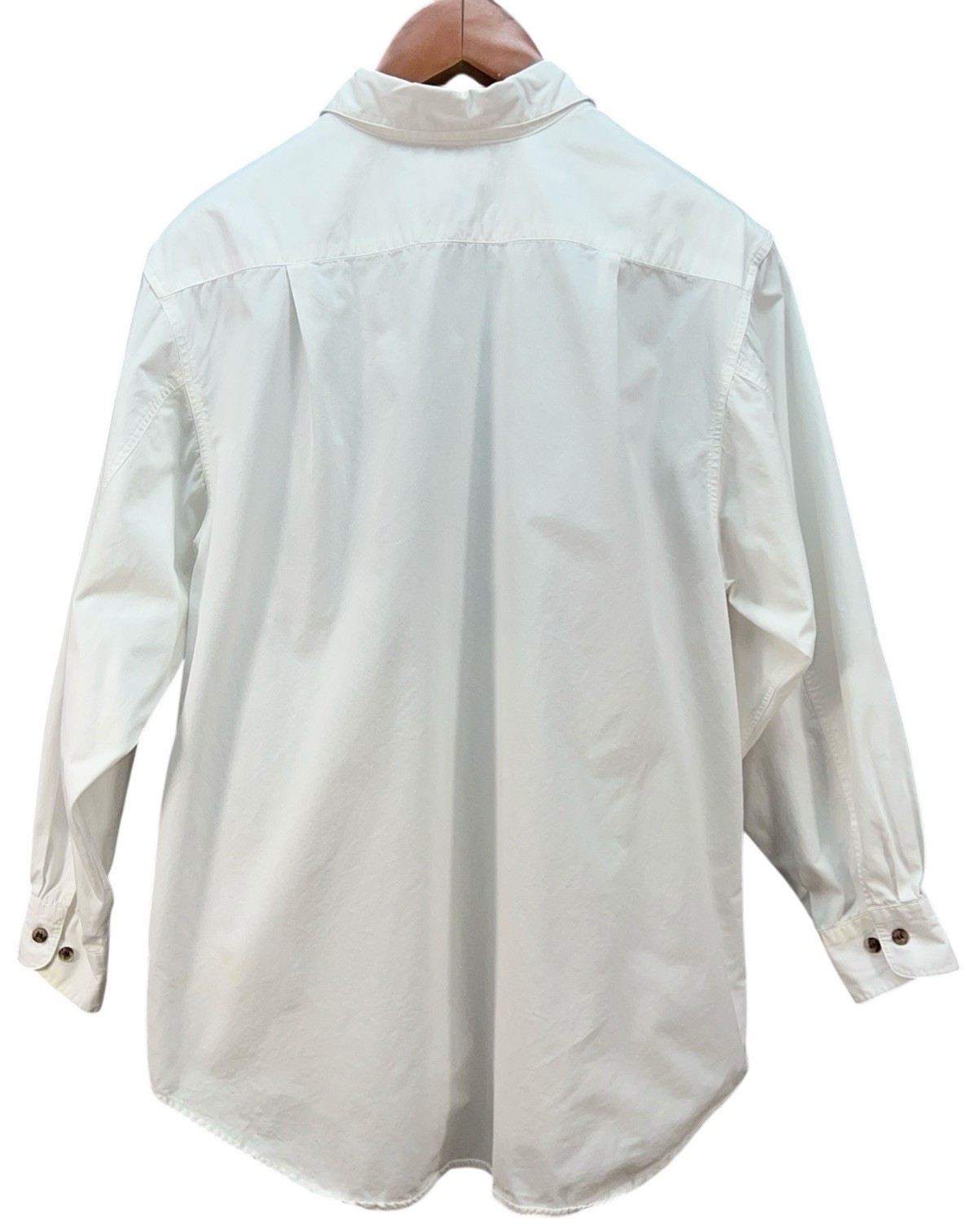Vtg Cambridge Dry Goods White Shirt Womens Size M Embroidered Alaska Wildlife