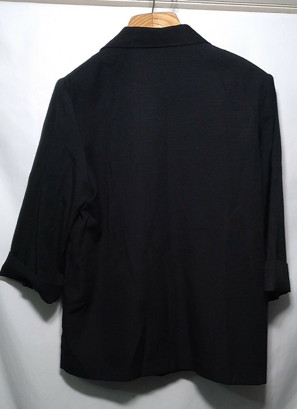 VTG suit jacket black blazer womens 20 (48 chest) 3/4 sleeve USA Cricket Lane
