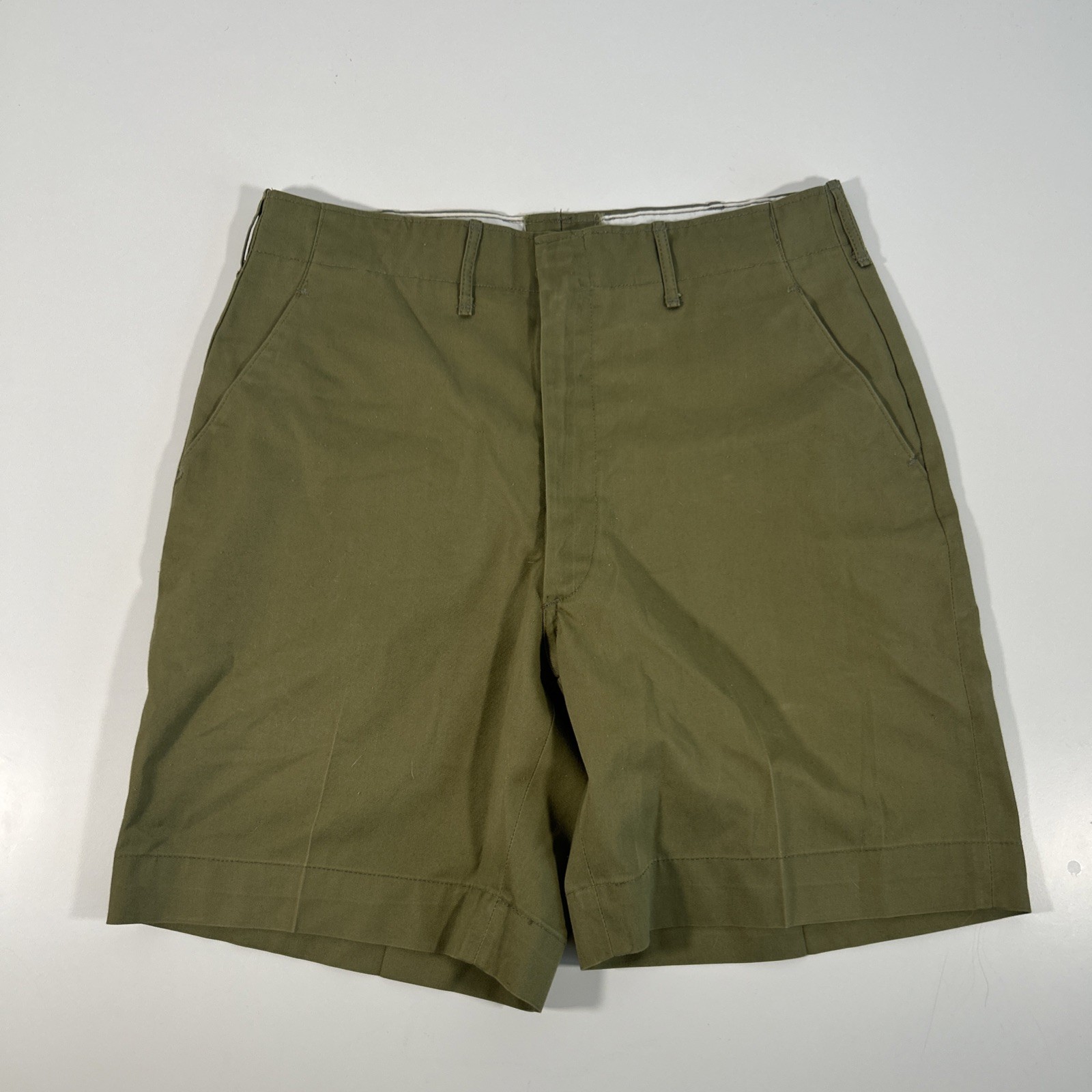 Vintage 1970s Boy Scout of America Olive Green Shorts 30 In Waist Made In USA