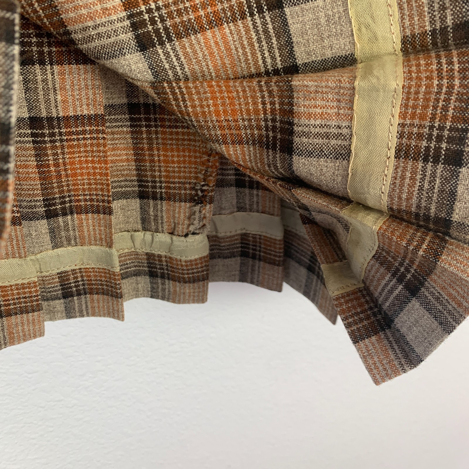Vintage Lorette By Milliken Plaid Pleated Academia Orlon Wool Blend Skirt
