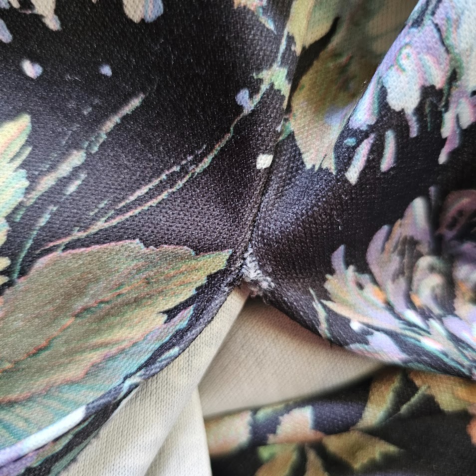 Vtg 70s Plus Size Boho Impressionist Floral Caftan Hippie Hostess Dress 1X/2X/3X