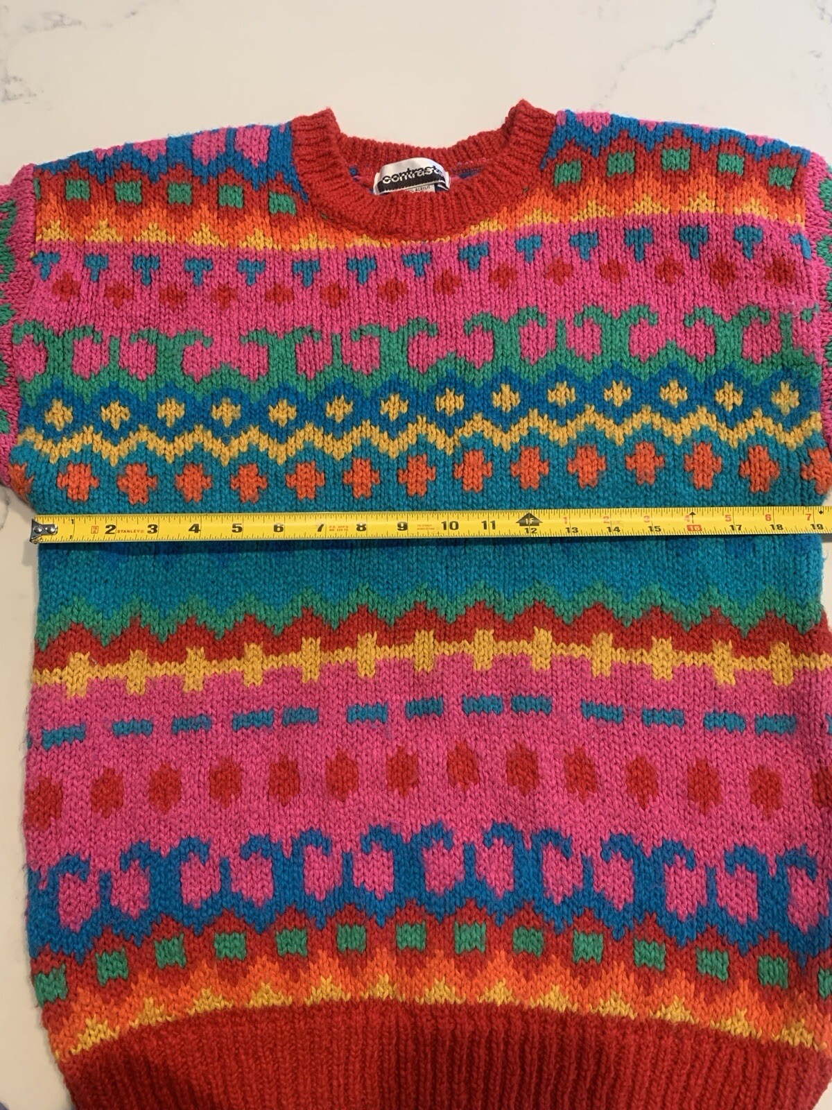 Contrasts Vintage Women’s Knit Sweater Size Medium 1980’s