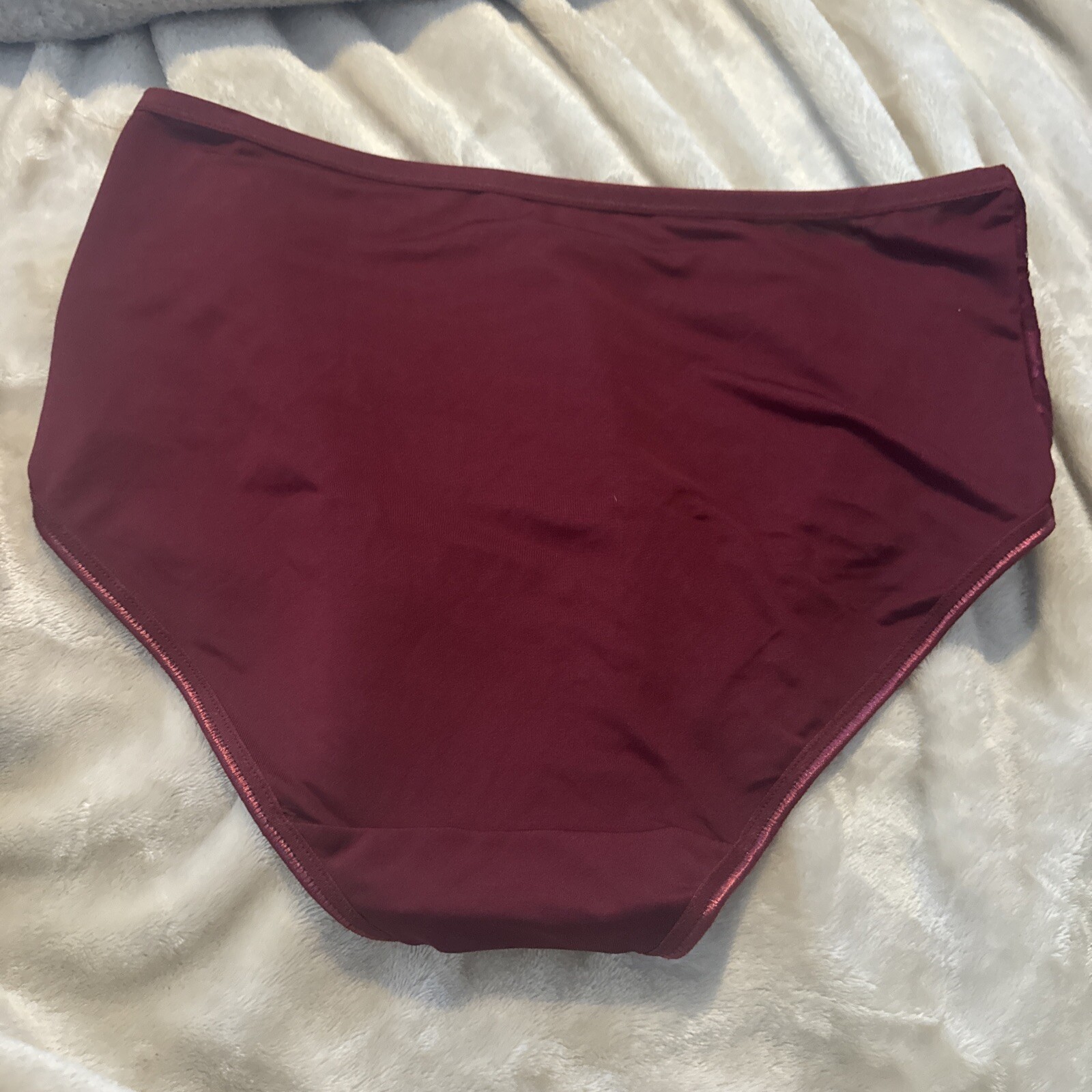 Vintage KATHY IRELAND polyester, spandex, lace trim, High Cut Bikini Panties 2X