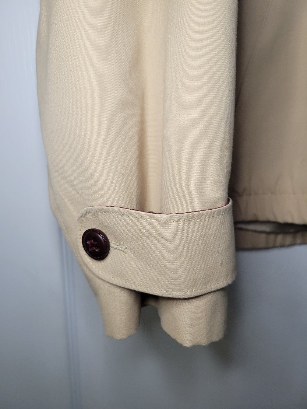Etienne Aigner 80s Bomber Eisenhower Jacket Windbreaker Tan V Zippered Sz 14