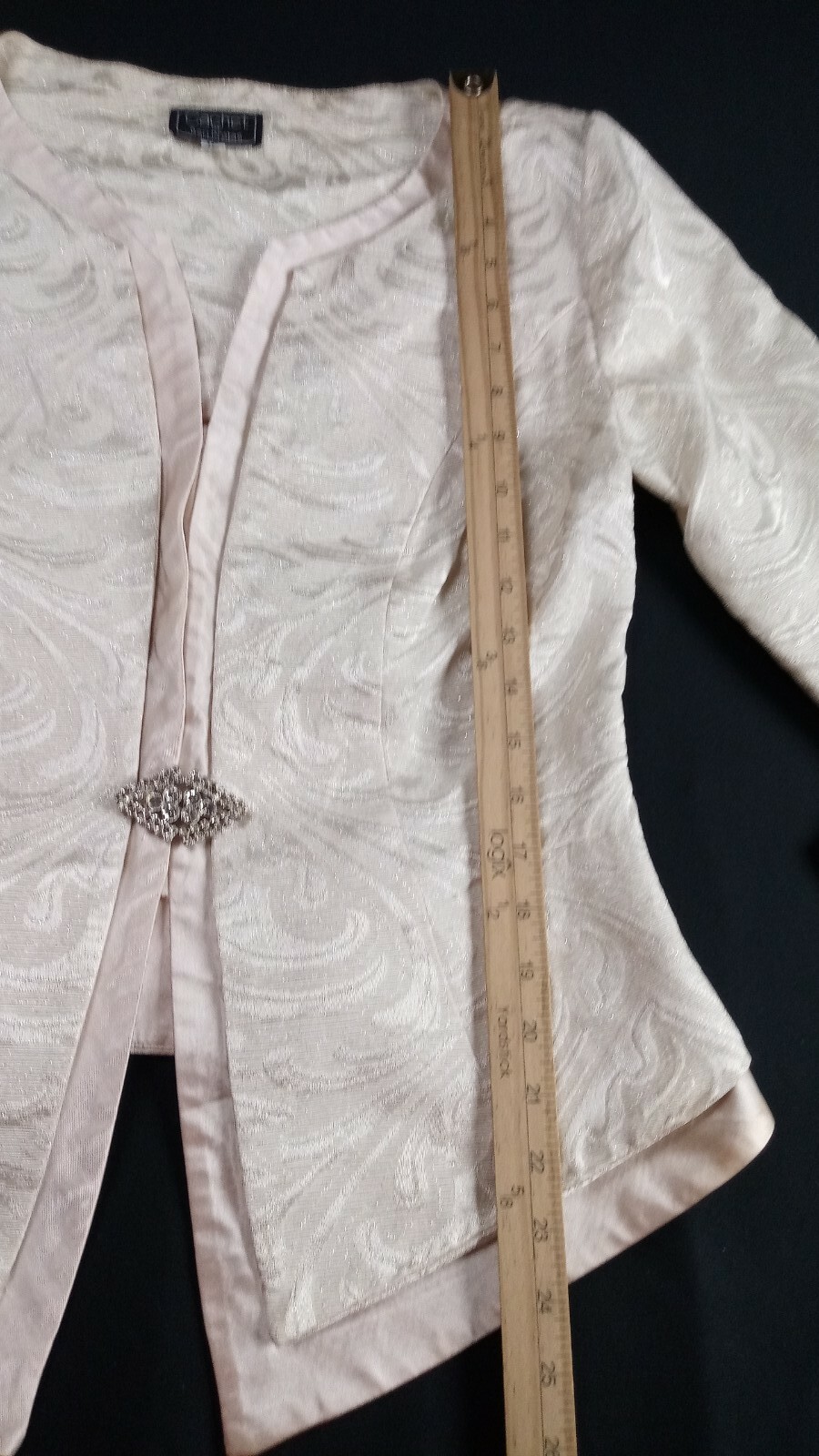 Vintage Cachet by Bari Protas Women’s Ivory Tapestry Elegant Suit Sz 10 Set 2pc