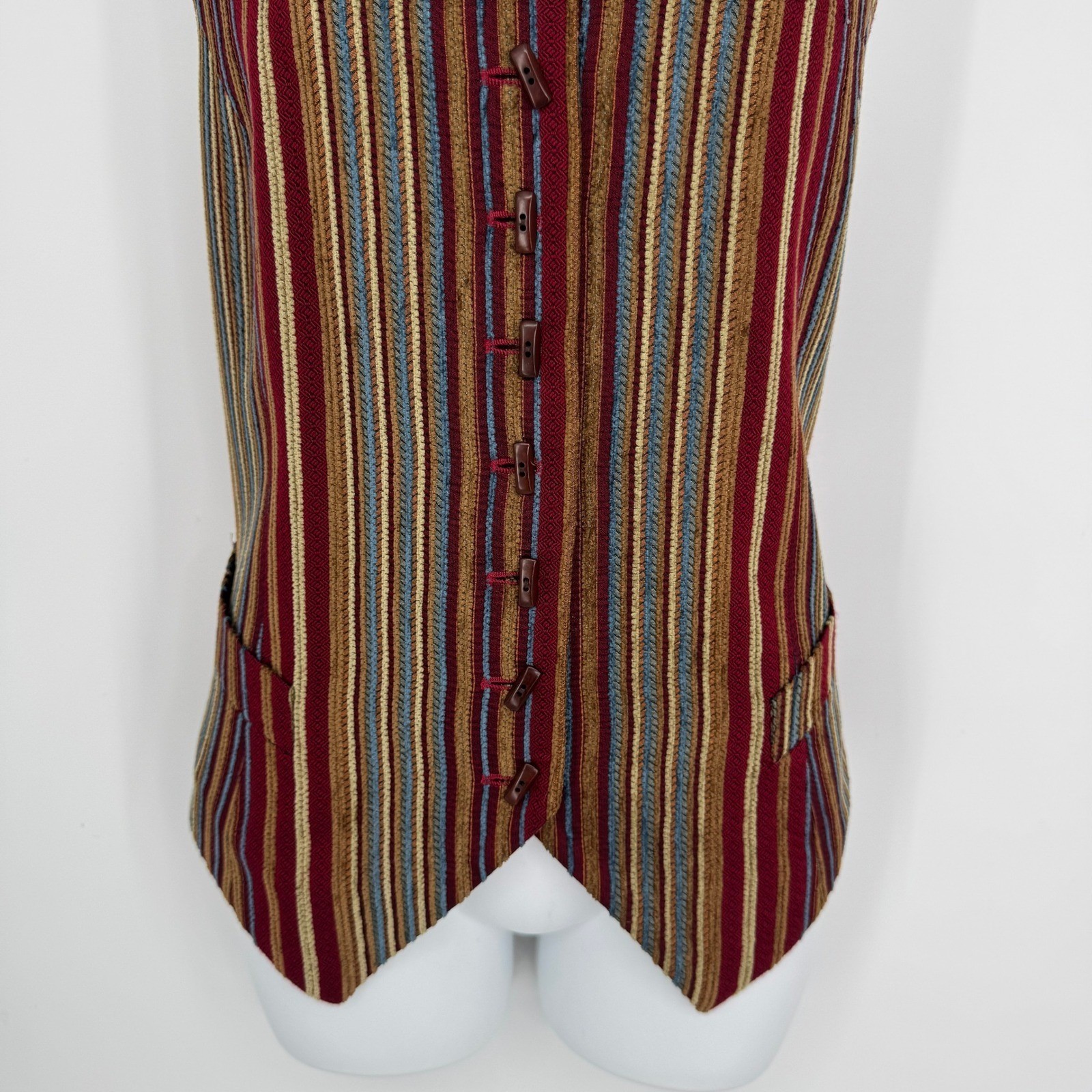 Vintage Tapestry Button Front Vest Size 8 Western Cowgirl Boho 70s Union Made