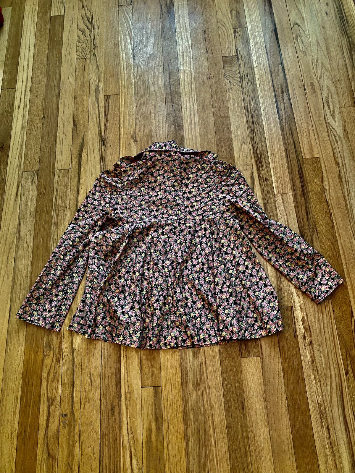 Vtg 1970 Liberty of London Blouse Pockets Pewter Rabbit Buttons RARE