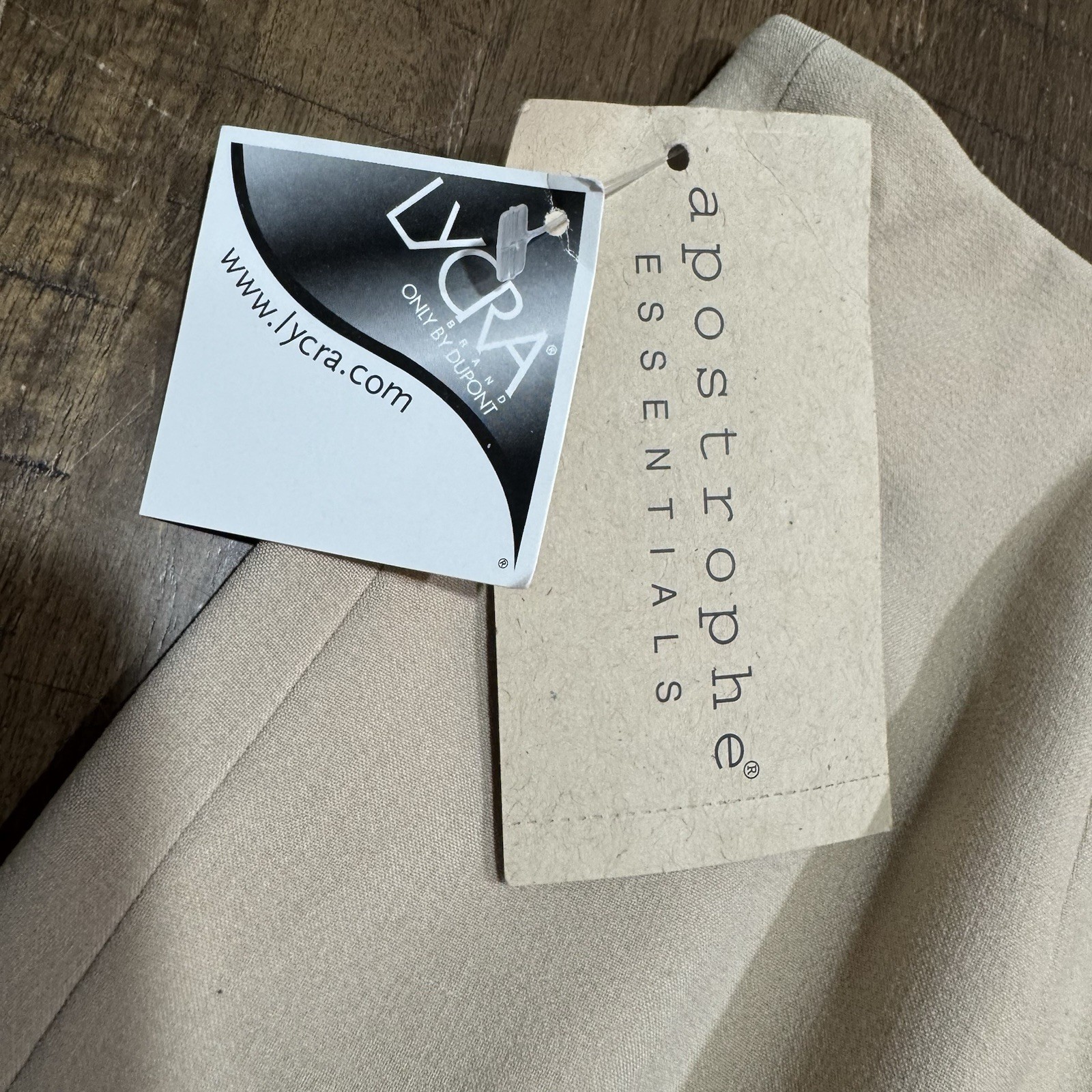 Vtg NWT Apostrophe Essentials Maxi Skirt Women’s Sz 18 Beige Slit Lined Stretch