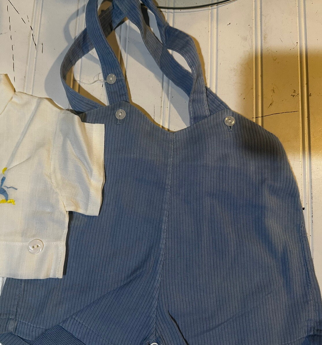 Vintage 1960’s Knit & Woven PTogs Short Sleeve Shirt And Shorts-Small Size