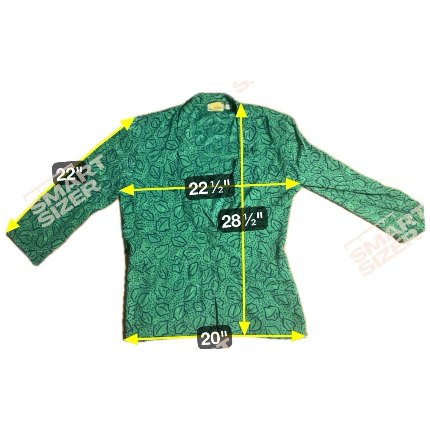 Liz Claiborne Collection Green Silk Leaf Print Skirt Suit Set, Women’s Size 6