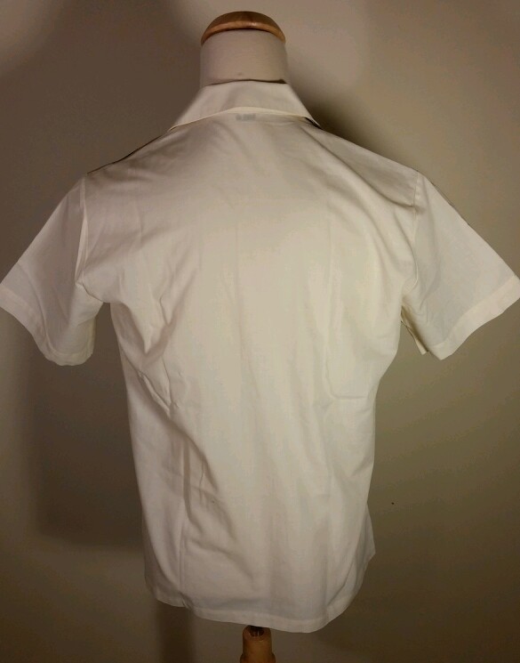 True Vtg 60’s 70’s Yatching Sailing Cream Lounge Shirt Medium M Rockabilly Boat
