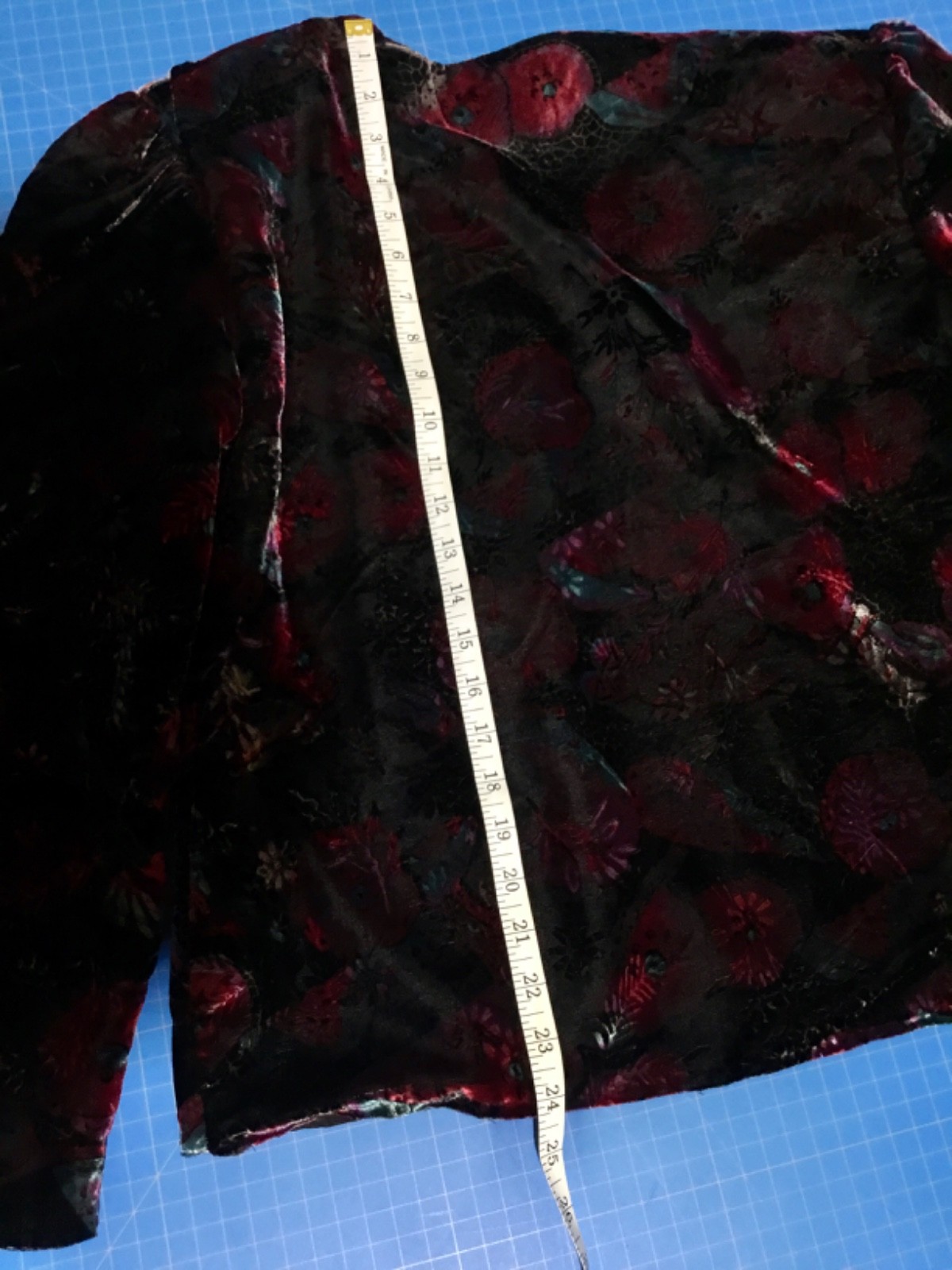 OOAK 1990s Handmade in USA velveteen Dress Formal Jacket w/Shoulder Pads Sm/Med