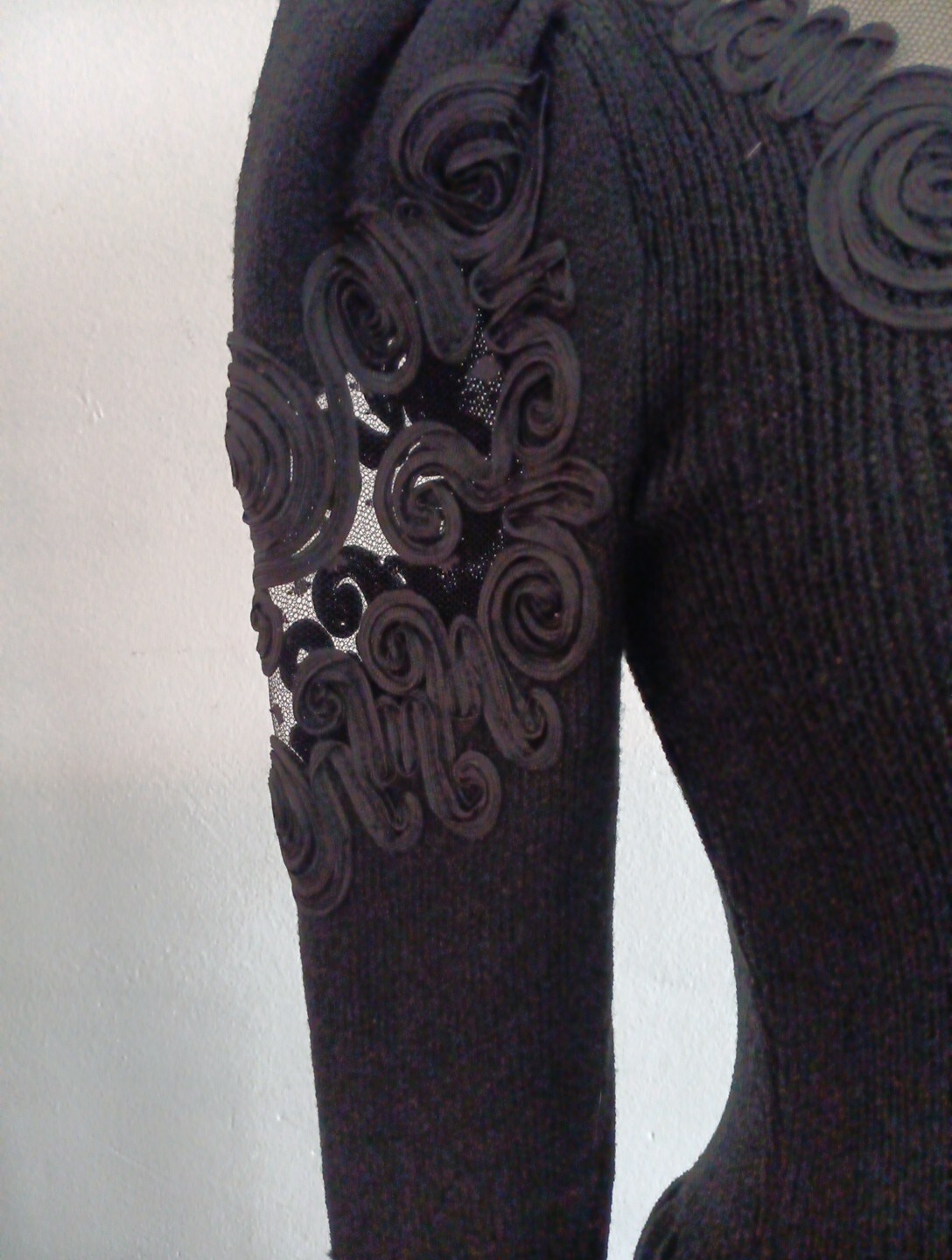 Pat Sandler For Wellmore Dress Saks Fifth Ave Black Zip Sz 4 Women’s Gorgeous