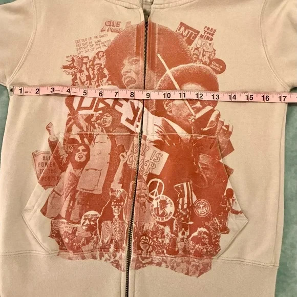 Vintage Y2K Shepard Fairey Obey Hipster Afro Punk BLACK HISTORY Hoodie SM