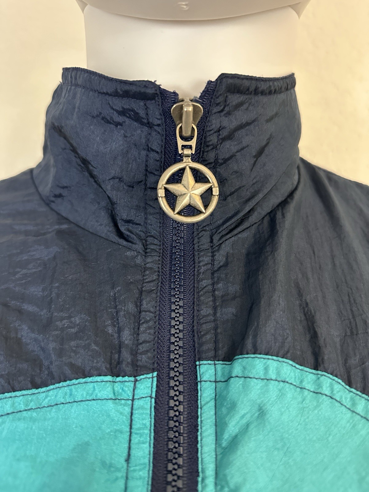 Vintage IXSPA Windbreaker Jacket Jamie Sadock 80s 90s Nylon Star Zipper Sz S