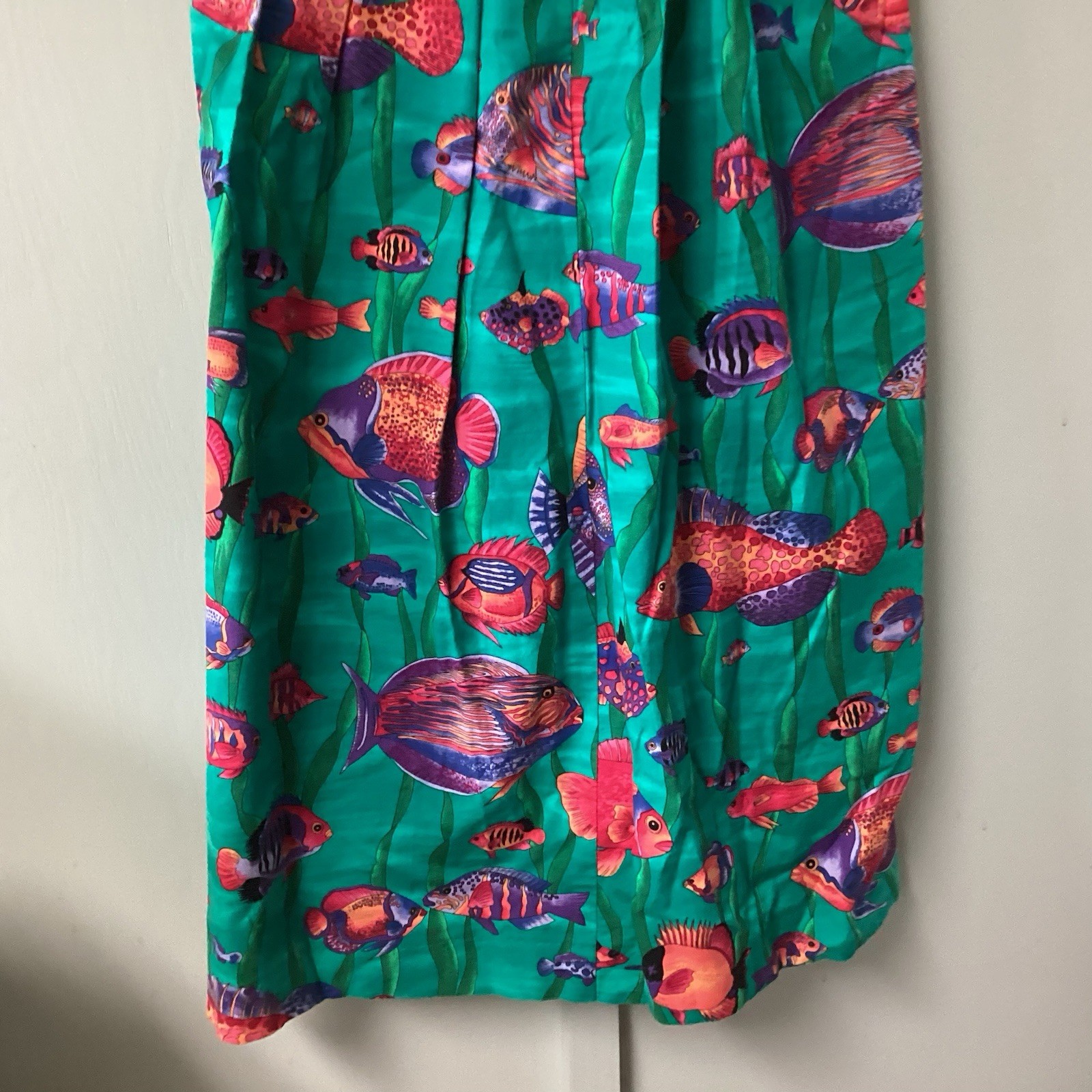 90’s Pretty Woman Size Small Collection Made In USA Underwater Fish Print Dress
