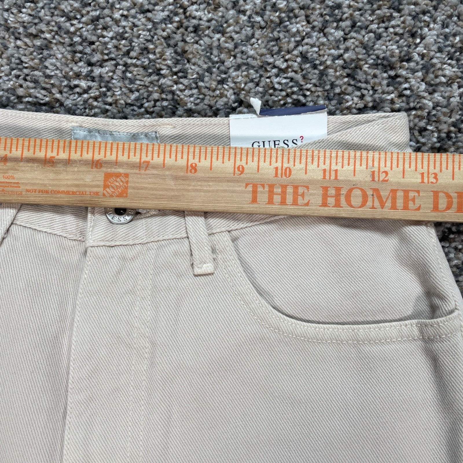 Vintage Guess Women’s 25×27 Jeans Narrow Leg Beige Khaki Cotton 43050ASH PLY
