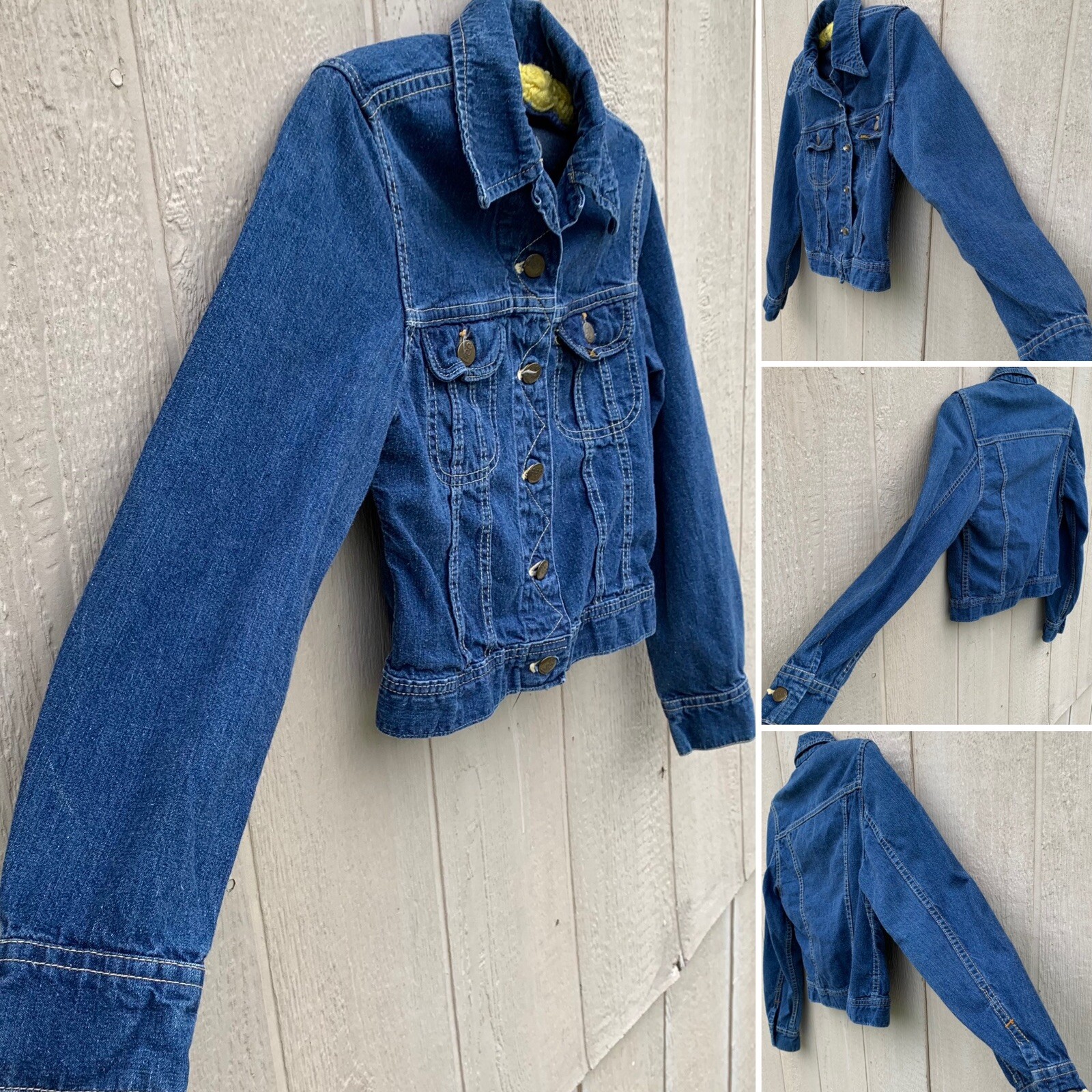 vintage Lady Lee denim jacket jean jeans jacket made in USA Size 7 8